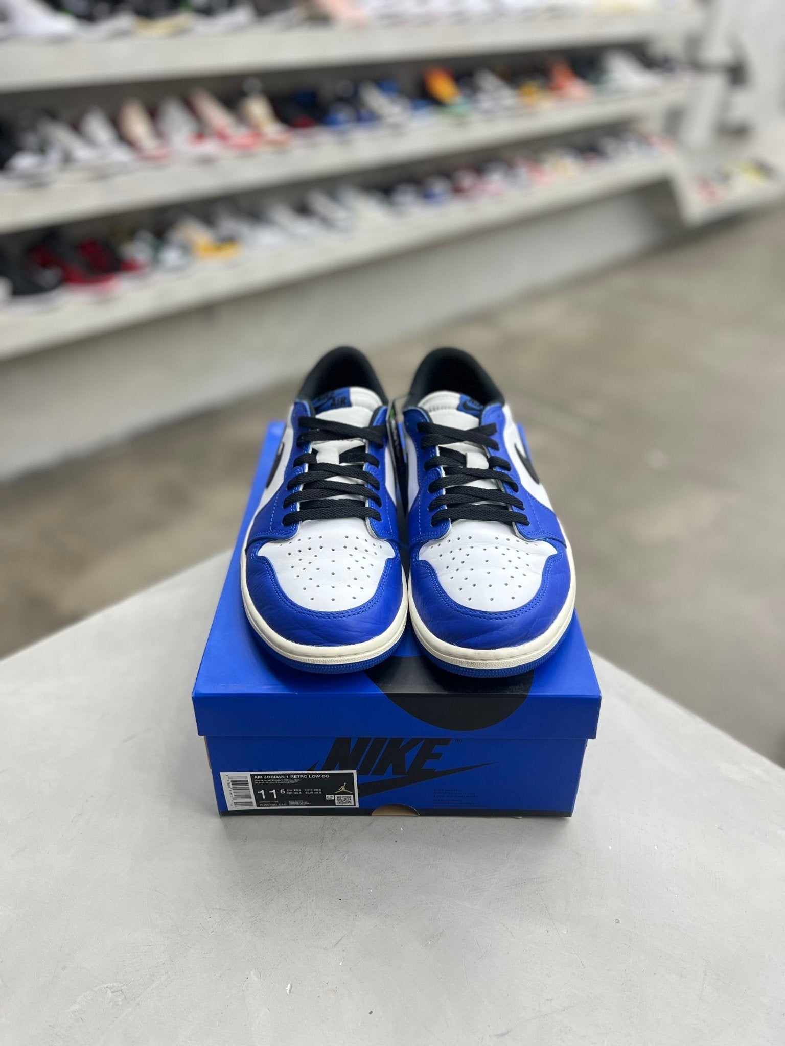 Jordan 1 Retro Low OG Game Royal Sz 11.5 (PREOWNED) - Restock AveJordan 1 Retro Low OG Game Royal Sz 11.5 (PREOWNED)Restock AveRestock Ave11.5Restock Ave