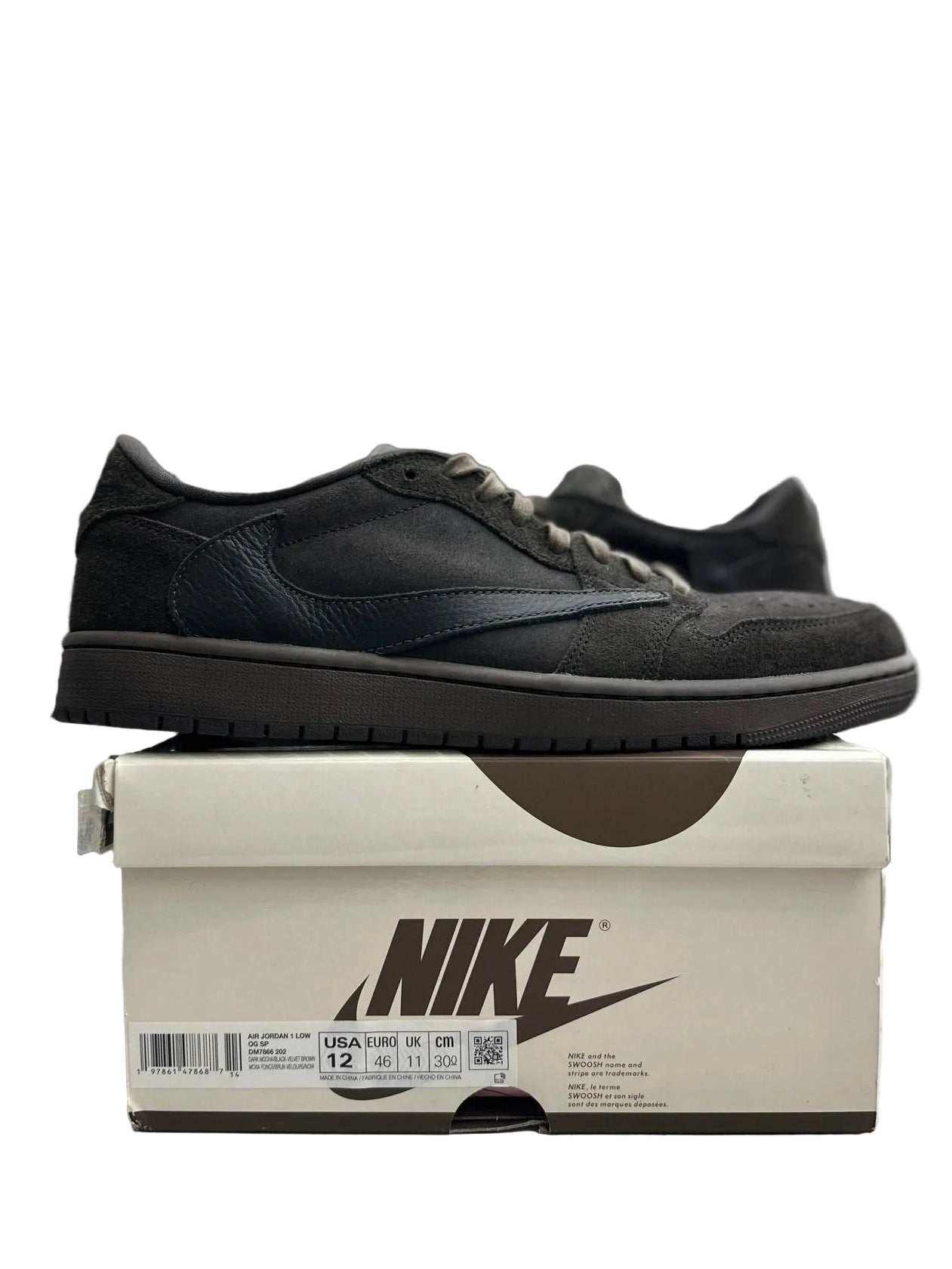 Jordan 1 Retro Low OG SP Travis Scott Velvet Brown Sz 12 (PREOWNED) - Restock AveJordan 1 Retro Low OG SP Travis Scott Velvet Brown Sz 12 (PREOWNED)Restock AveRestock Ave12Restock Ave