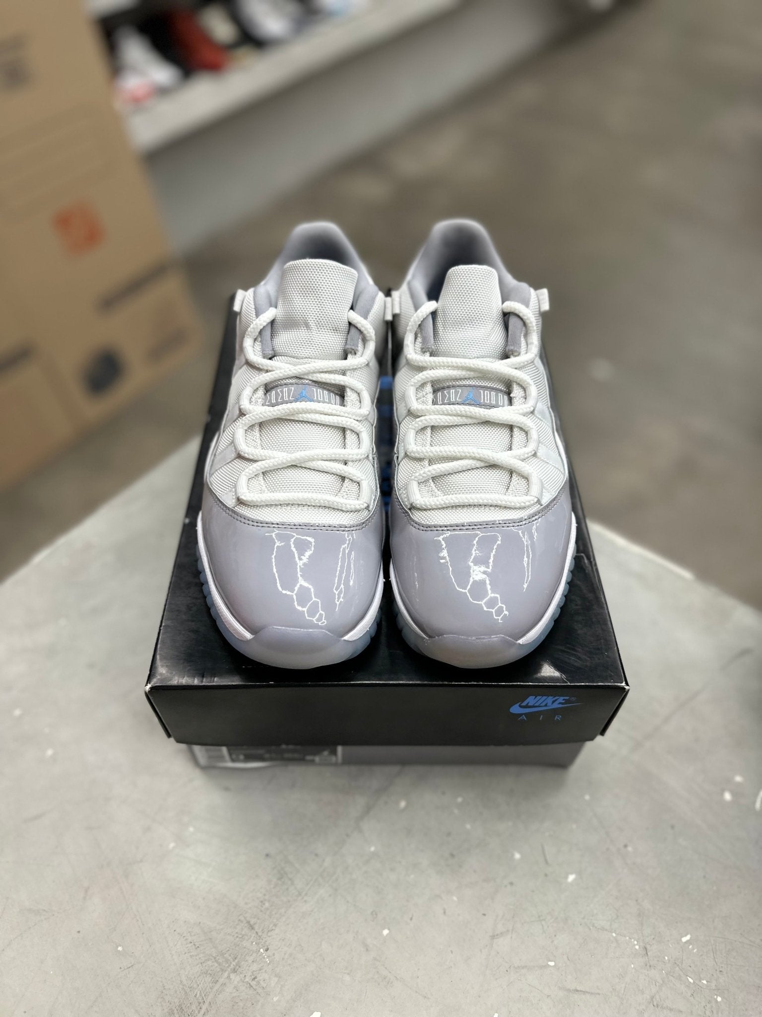 Jordan 11 Retro Low Cement Grey Sz 9 (PREOWNED) - Restock AveJordan 11 Retro Low Cement Grey Sz 9 (PREOWNED)Restock AveRestock Ave9Restock Ave