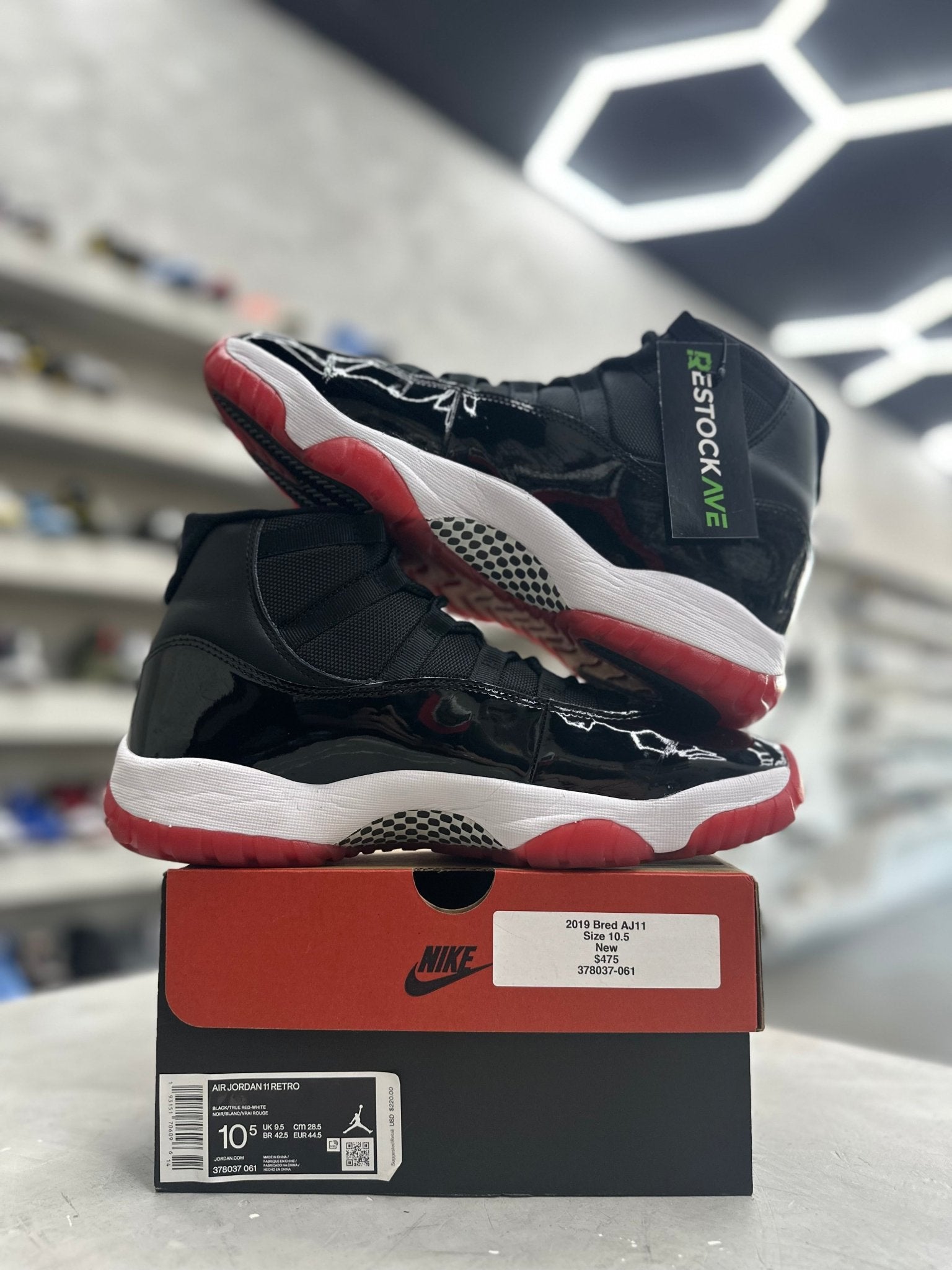 Jordan 11 Retro Playoffs Bred Sz 10.5 (PREOWNED) - Restock AveJordan 11 Retro Playoffs Bred Sz 10.5 (PREOWNED)Restock AveRestock Ave10.5Restock Ave