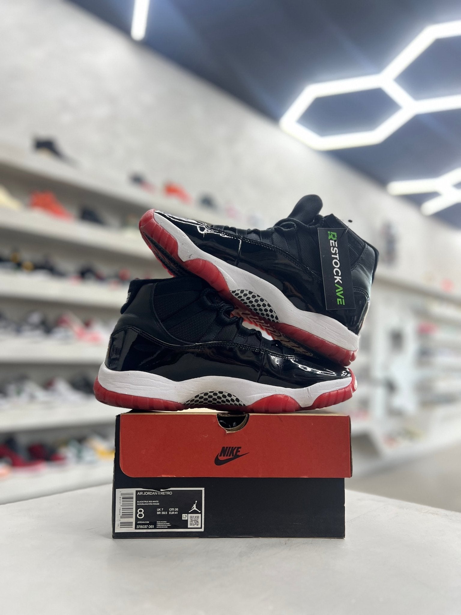 Jordan 11 Retro Playoffs Bred Sz 8 (PREOWNED) - Restock AveJordan 11 Retro Playoffs Bred Sz 8 (PREOWNED)Restock AveRestock Ave845589619Restock Ave