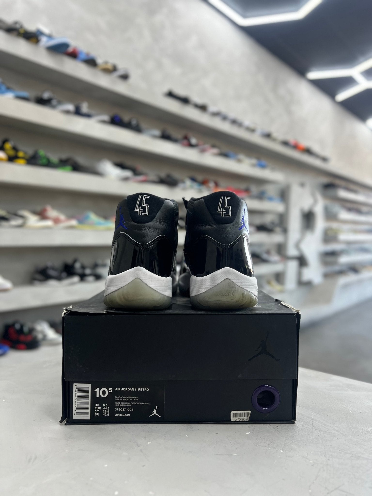 Jordan 11 Retro Space Jam Sz 10.5 (PREOWNED) - Restock AveJordan 11 Retro Space Jam Sz 10.5 (PREOWNED)Restock AveRestock Ave10.586712435Restock Ave