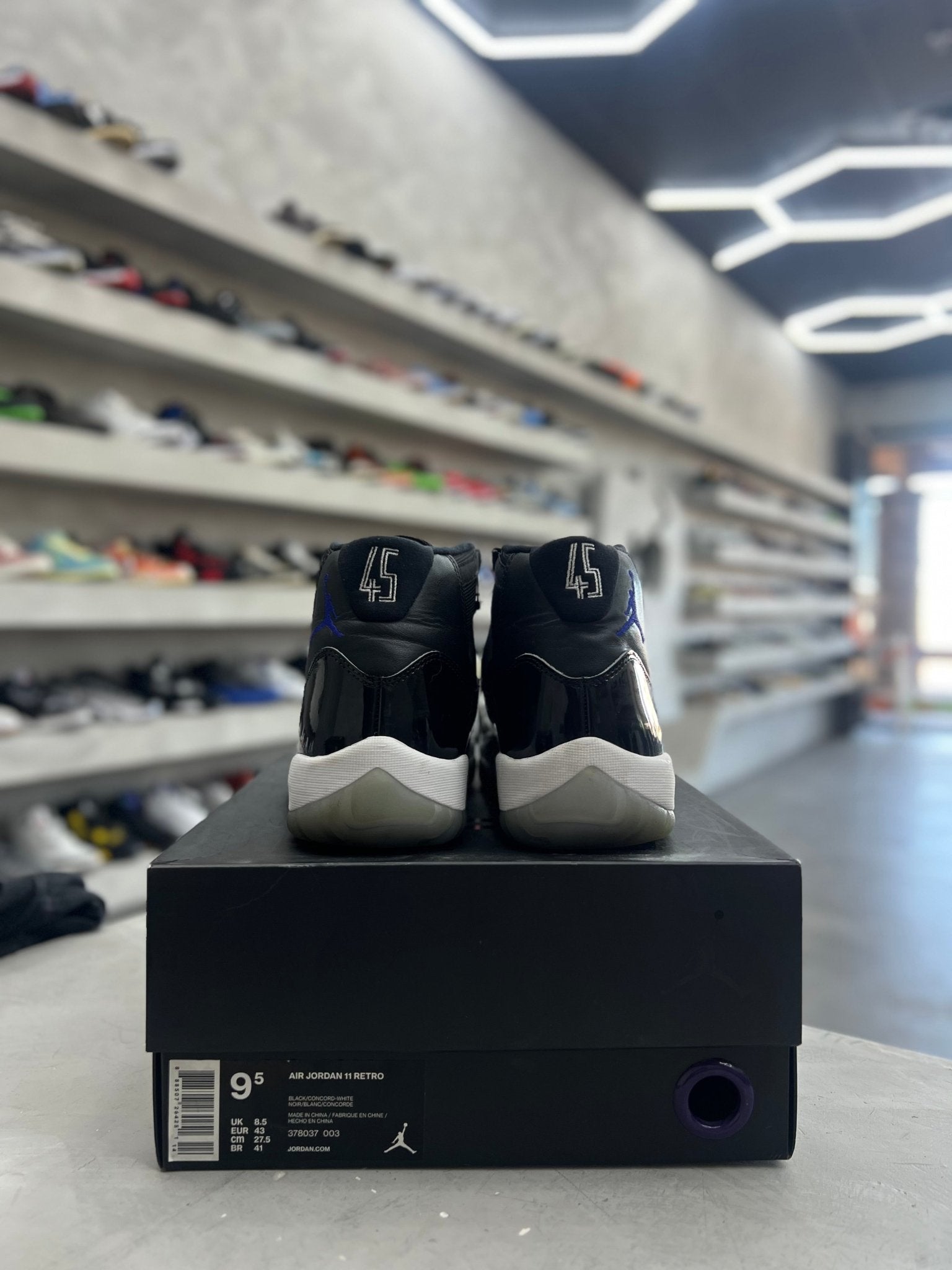 Jordan 11 Retro Space Jam Sz 9.5 (PREOWNED) - Restock AveJordan 11 Retro Space Jam Sz 9.5 (PREOWNED)Restock AveRestock Ave9.5Restock Ave