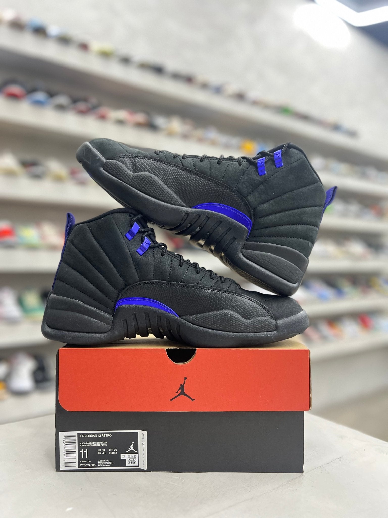 Jordan 12 Retro Black Dark Concord Sz 11 (PREOWNED) - Restock AveJordan 12 Retro Black Dark Concord Sz 11 (PREOWNED)Restock AveRestock Ave1187927667Restock Ave