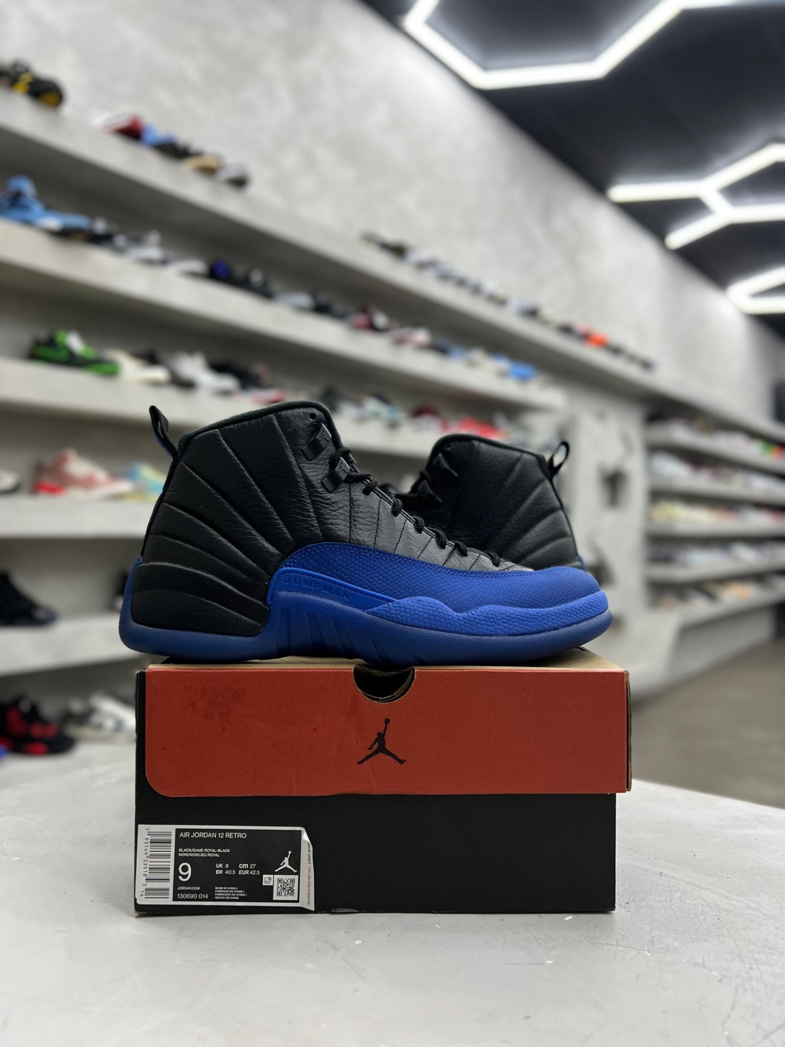 Jordan 12 Retro Black Game Royal Sz 9 (PREOWNED) - Restock AveJordan 12 Retro Black Game Royal Sz 9 (PREOWNED)Restock AveRestock Ave9Restock Ave