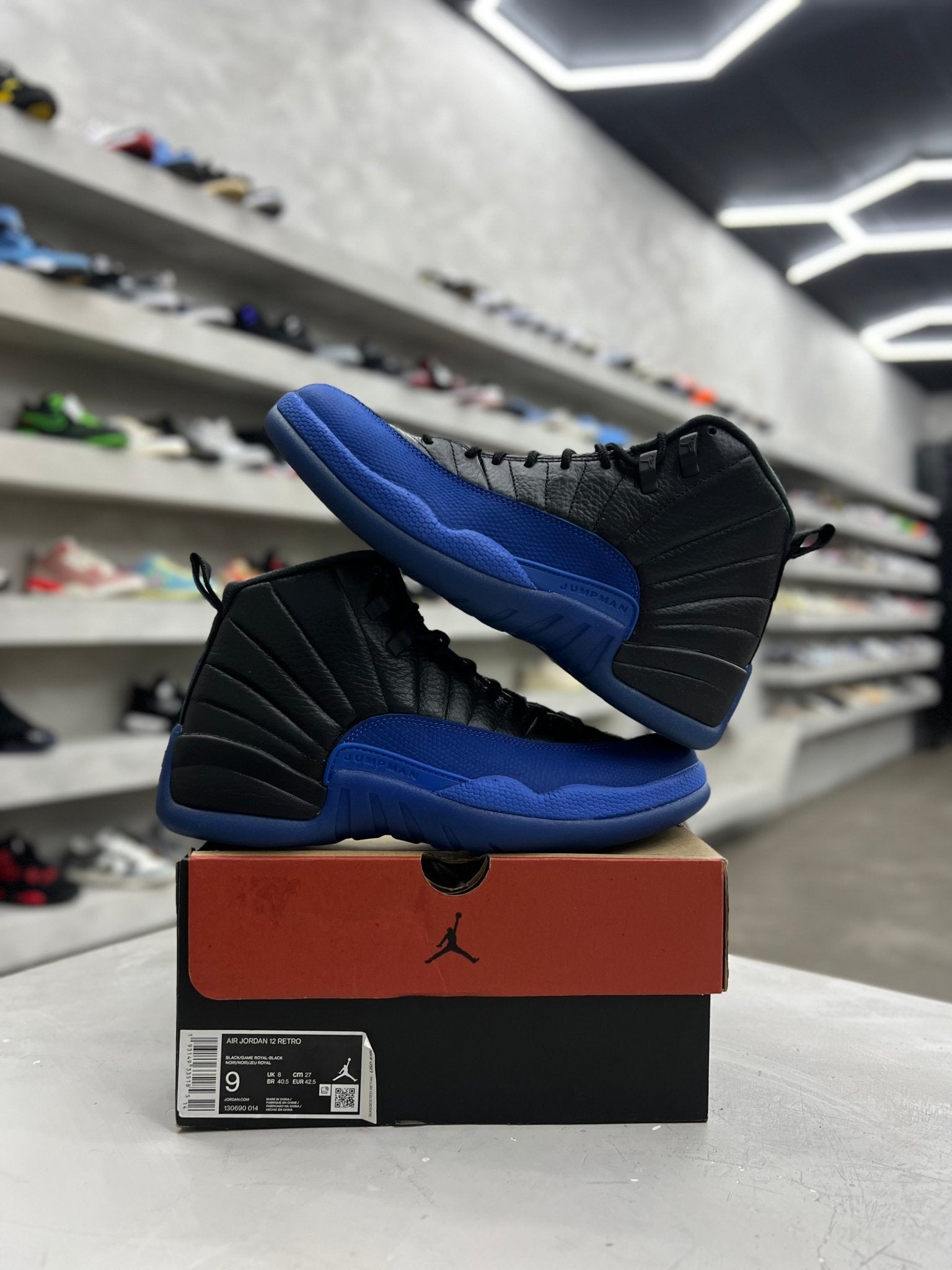 Jordan 12 Retro Black Game Royal Sz 9 (PREOWNED) - Restock AveJordan 12 Retro Black Game Royal Sz 9 (PREOWNED)Restock AveRestock Ave9Restock Ave