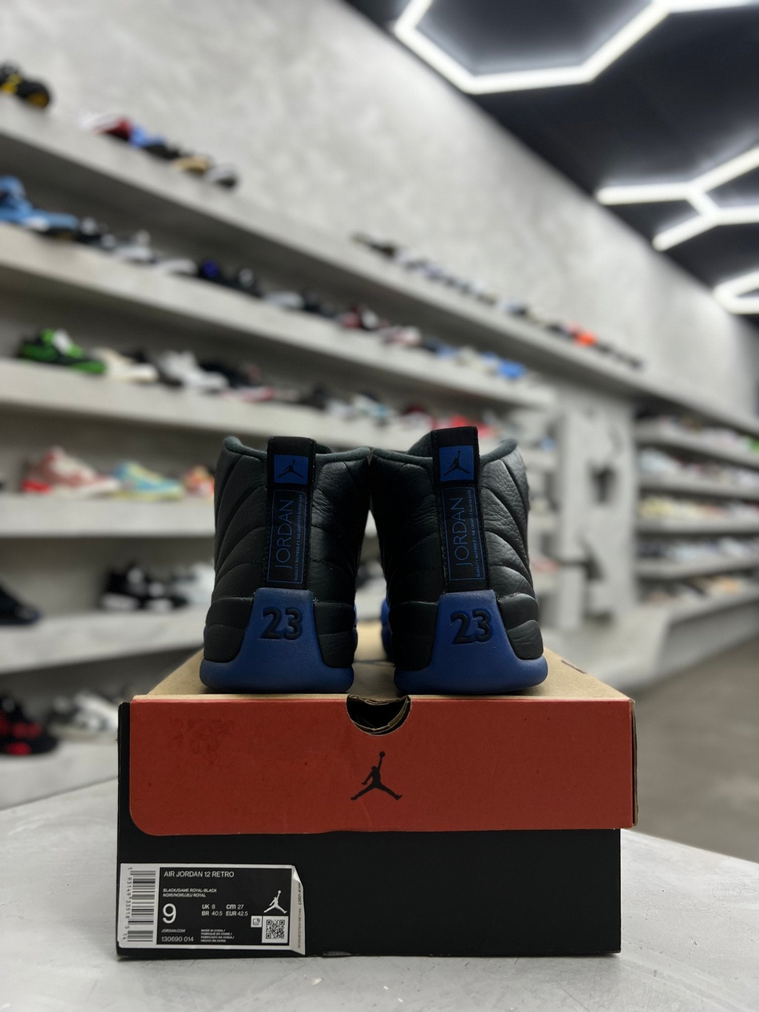 Jordan 12 Retro Black Game Royal Sz 9 (PREOWNED) - Restock AveJordan 12 Retro Black Game Royal Sz 9 (PREOWNED)Restock AveRestock Ave9Restock Ave