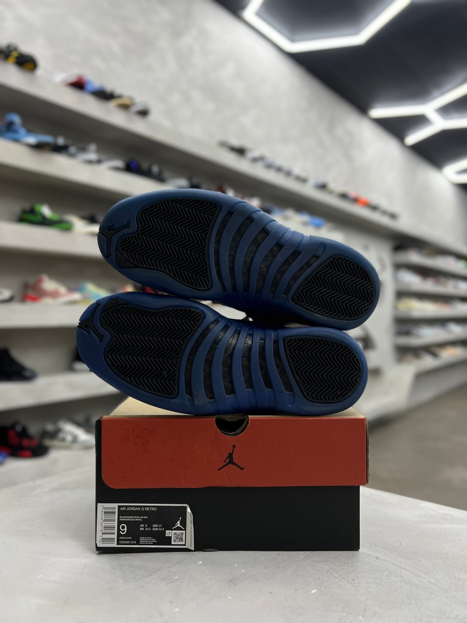 Jordan 12 Retro Black Game Royal Sz 9 (PREOWNED) - Restock AveJordan 12 Retro Black Game Royal Sz 9 (PREOWNED)Restock AveRestock Ave9Restock Ave