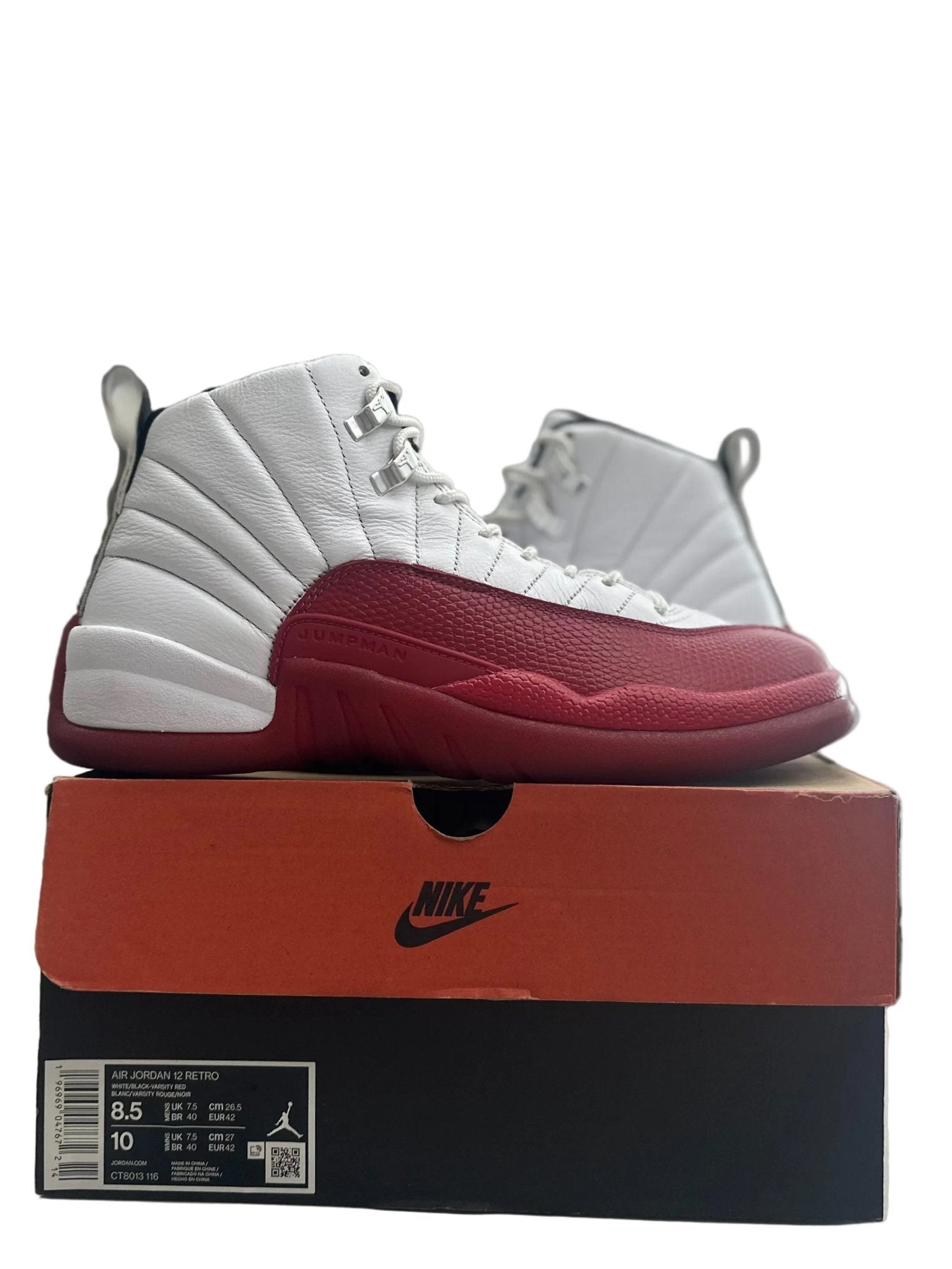 Jordan 12 Retro Cherry Sz 8.5 (PREOWNED) - Restock AveJordan 12 Retro Cherry Sz 8.5 (PREOWNED)Restock AveRestock Ave8.537906035Restock Ave