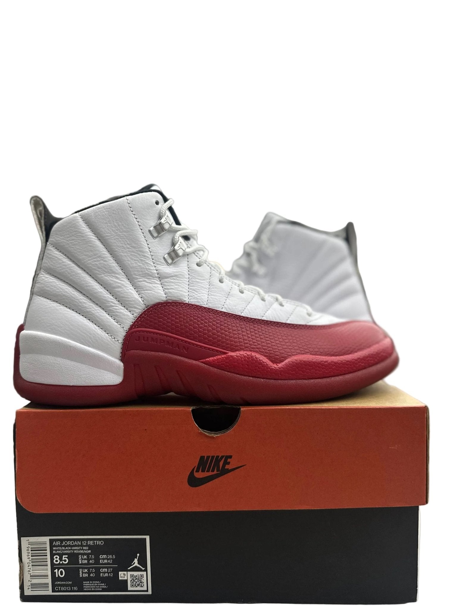 Jordan 12 Retro Cherry Sz 8.5 (PREOWNED) - Restock AveJordan 12 Retro Cherry Sz 8.5 (PREOWNED)Restock AveRestock Ave8.5Restock Ave