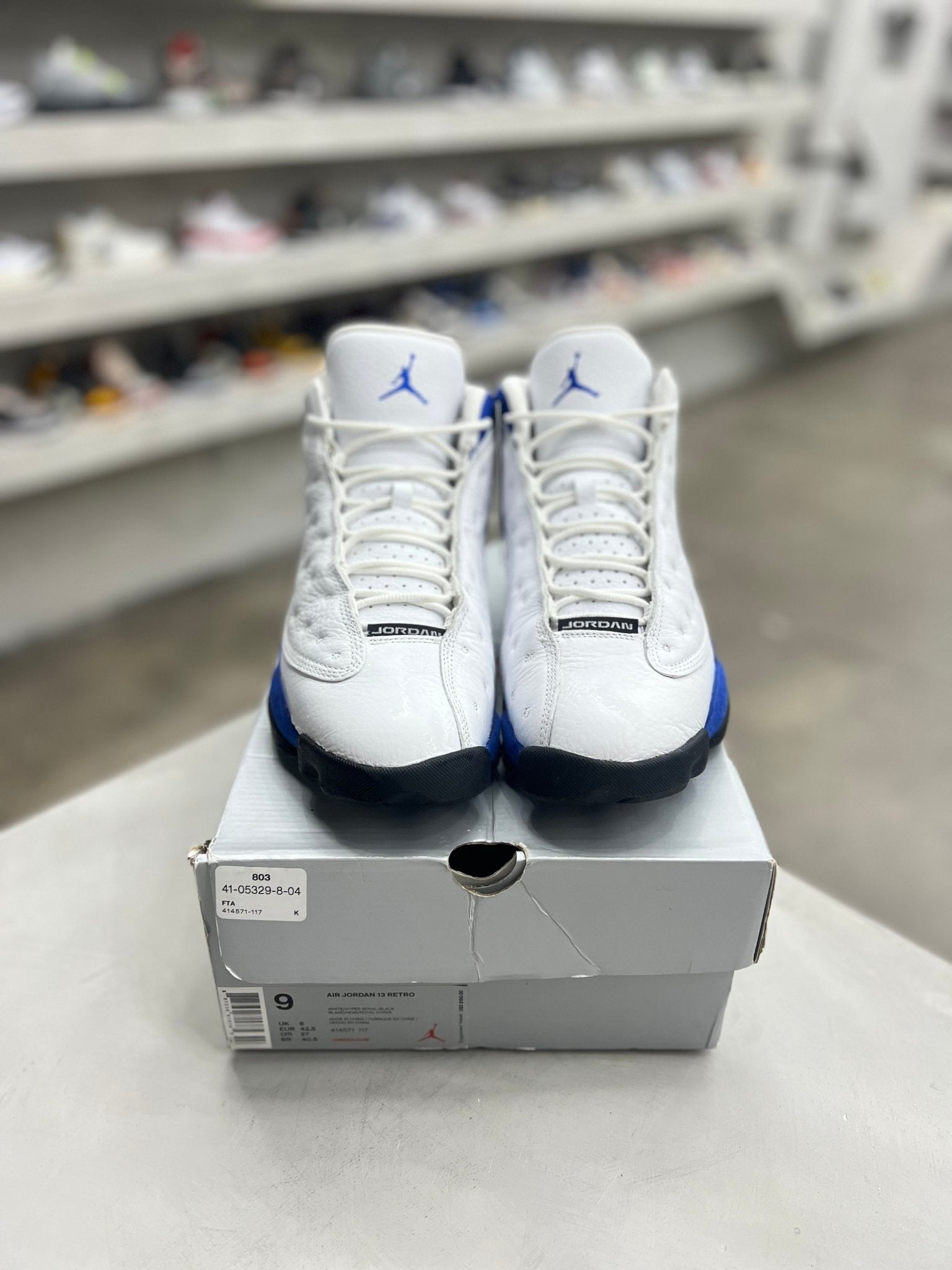 Jordan 13 Retro White Hyper Royal Black Sz 9 (PREOWNED) - Restock AveJordan 13 Retro White Hyper Royal Black Sz 9 (PREOWNED)Restock AveRestock Ave9Restock Ave