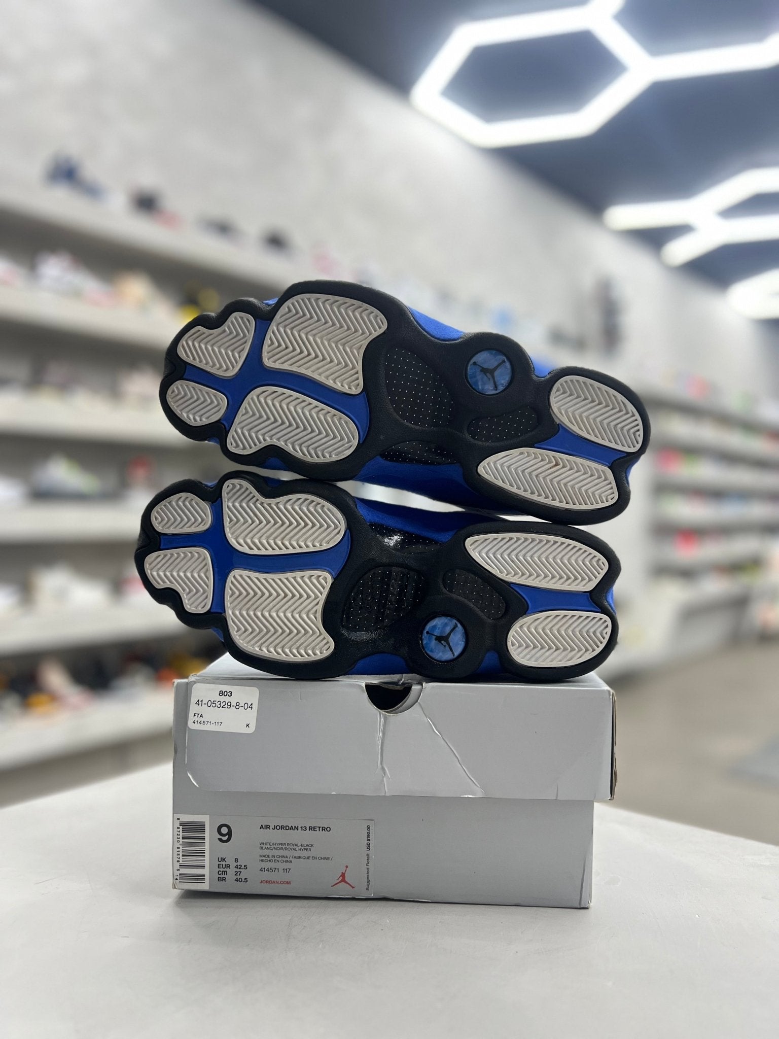 Jordan 13 Retro White Hyper Royal Black Sz 9 (PREOWNED) - Restock AveJordan 13 Retro White Hyper Royal Black Sz 9 (PREOWNED)Restock AveRestock Ave9Restock Ave