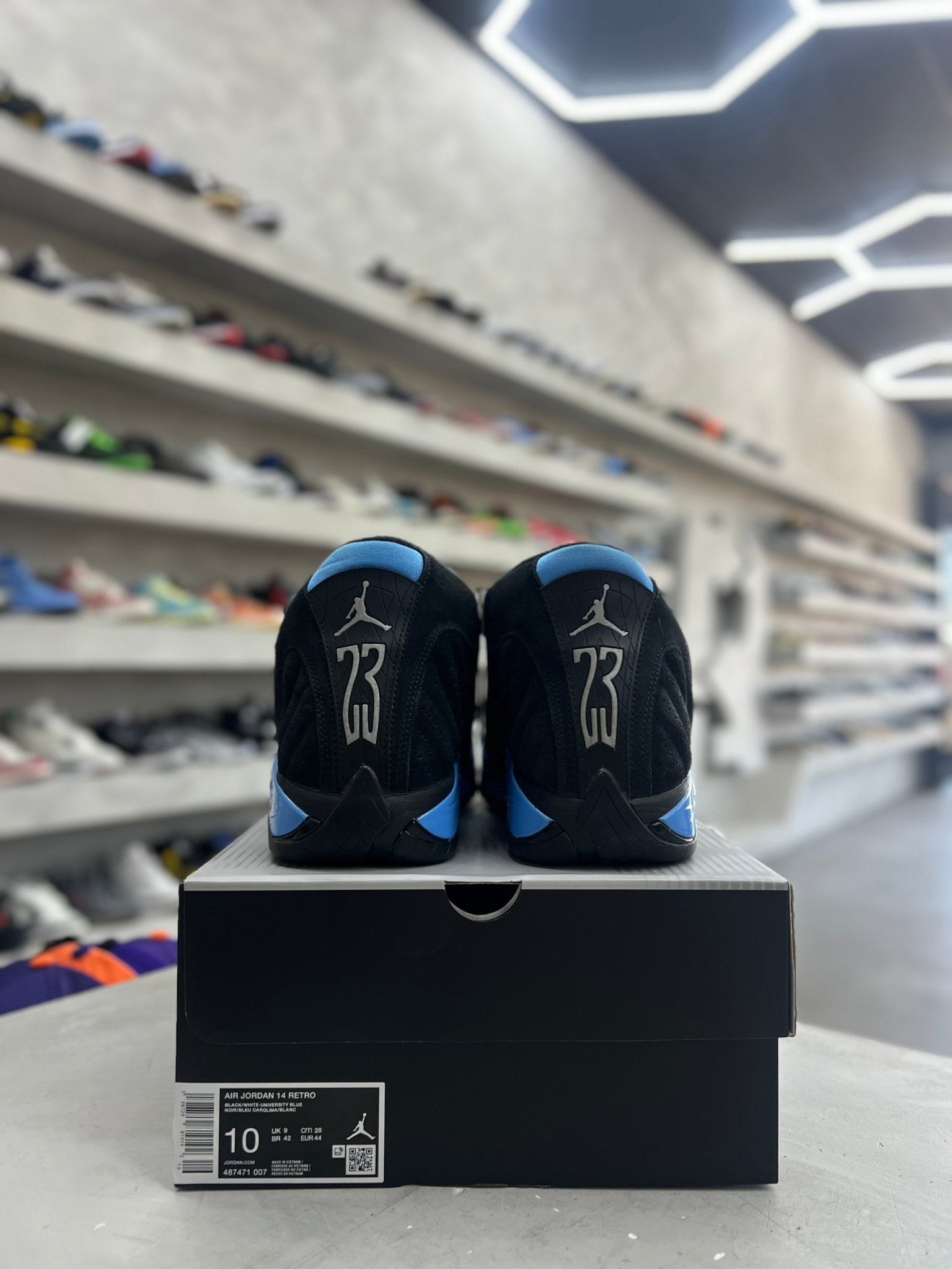 Jordan 14 Retro Black University Blue Sz 10 (PREOWNED) - Restock AveJordan 14 Retro Black University Blue Sz 10 (PREOWNED)Restock AveRestock Ave10Restock Ave
