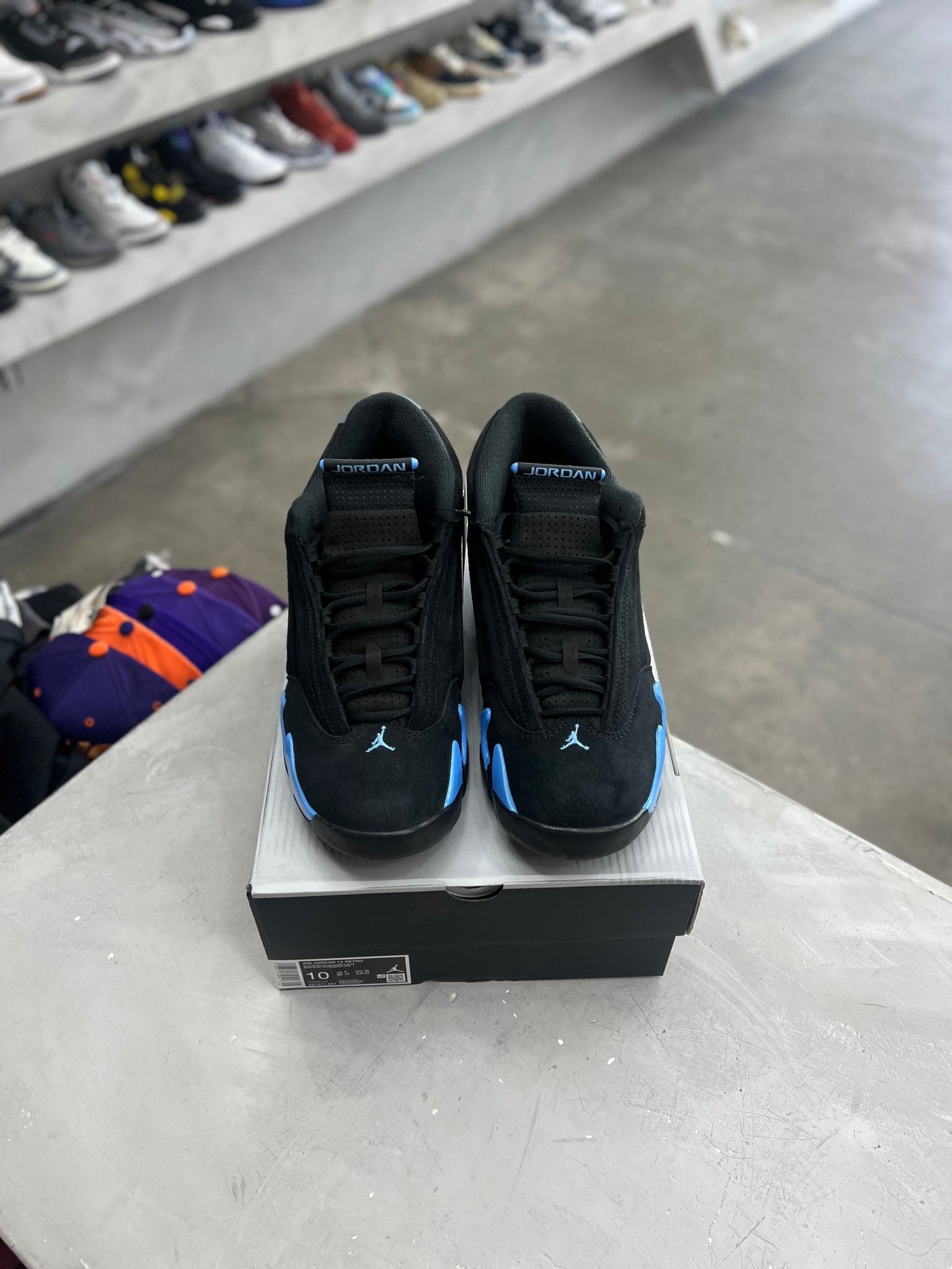 Jordan 14 Retro Black University Blue Sz 10 (PREOWNED) - Restock AveJordan 14 Retro Black University Blue Sz 10 (PREOWNED)Restock AveRestock Ave10Restock Ave