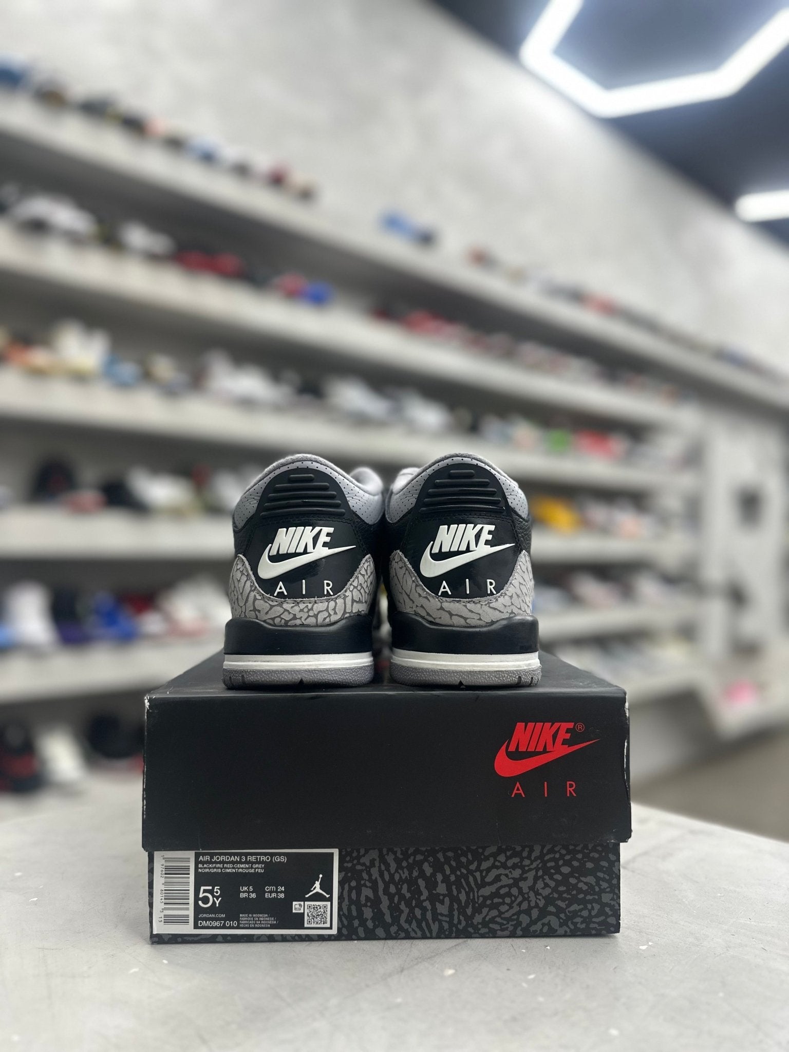 Jordan 3 Retro Black Cement Sz 5.5 (PREOWNED) - Restock AveJordan 3 Retro Black Cement Sz 5.5 (PREOWNED)Restock AveRestock Ave6.5Restock Ave