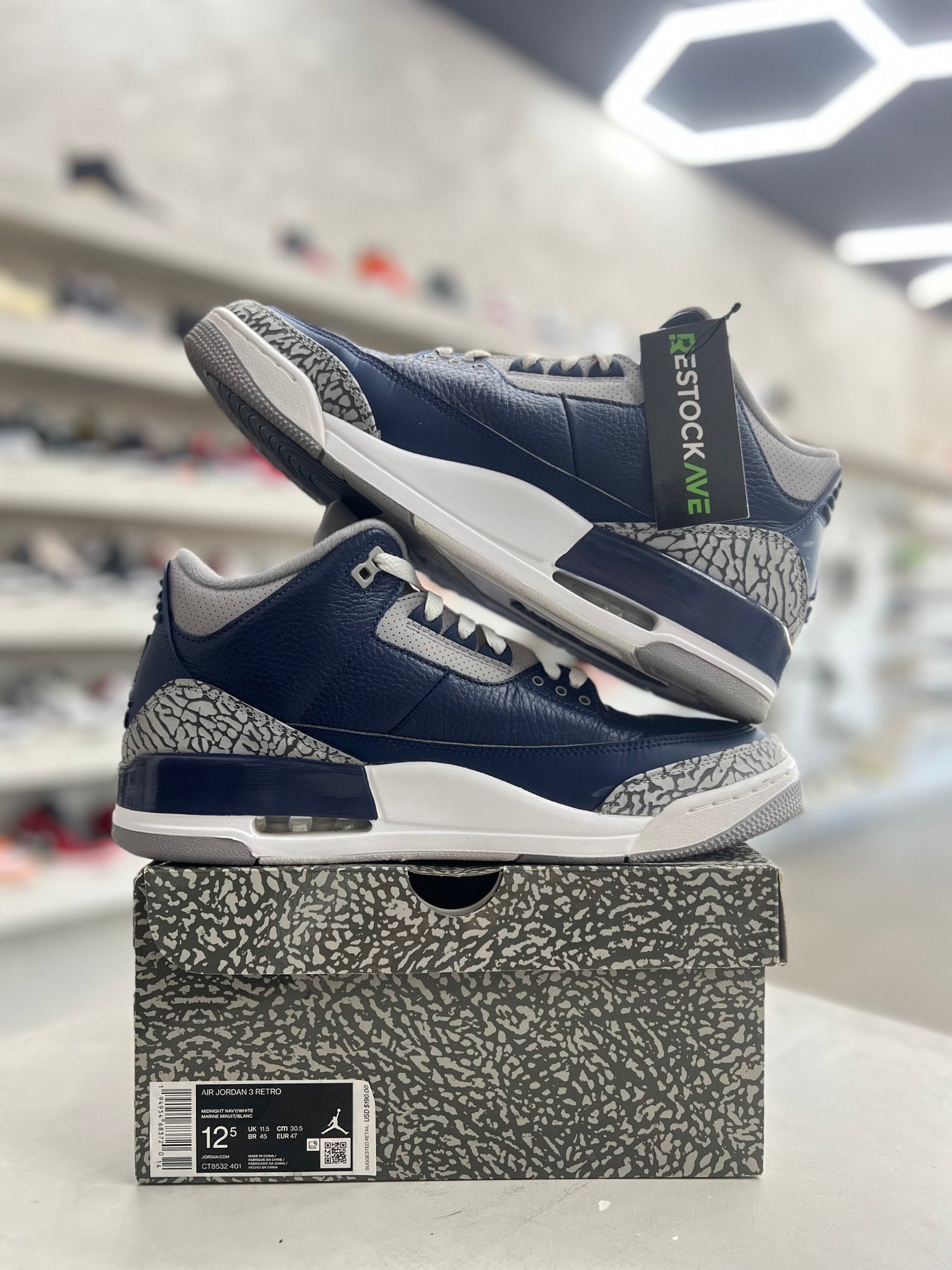 Jordan 3 Retro Georgetown Sz 12.5 (PREOWNED) – Restock Ave