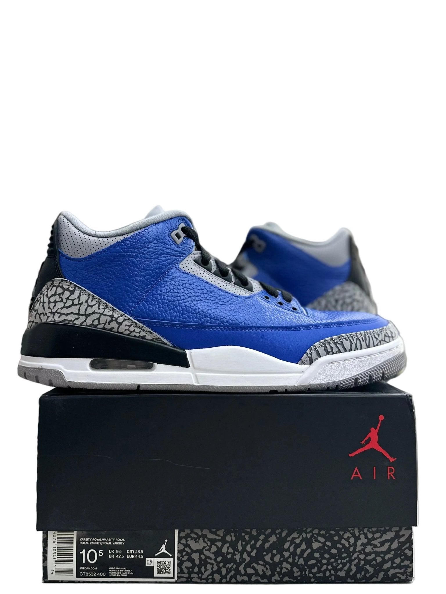 Jordan 3 Retro Varsity Royal Cement Sz 10.5 (PREOWNED) - Restock AveJordan 3 Retro Varsity Royal Cement Sz 10.5 (PREOWNED)Restock AveRestock Ave10.5Restock Ave