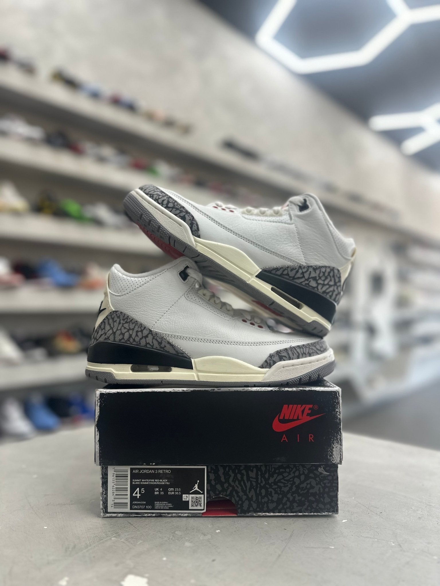 Jordan 3 Retro White Cement Reimagined as 4.5 (PREOWNED) - Restock AveJordan 3 Retro White Cement Reimagined as 4.5 (PREOWNED)Restock AveRestock Ave4.5Restock Ave