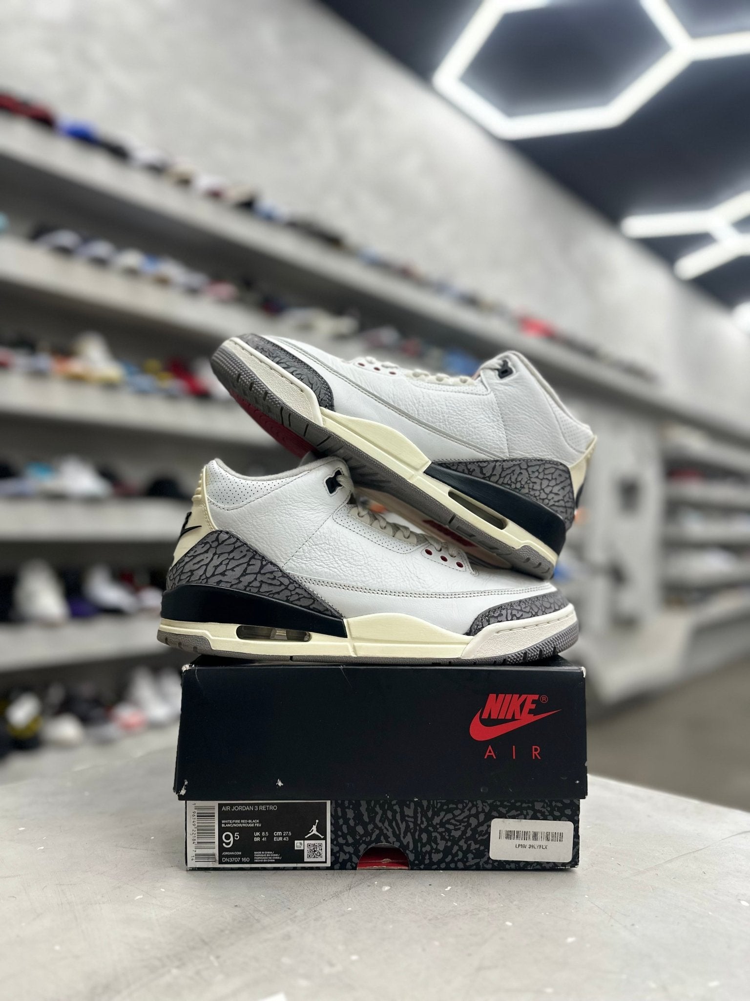 Jordan 3 Retro White Cement Reimagined as 9.5 (PREOWNED)(REPLACEMENT BOX) - Restock AveJordan 3 Retro White Cement Reimagined as 9.5 (PREOWNED)(REPLACEMENT BOX)Restock AveRestock Ave9.5Restock Ave