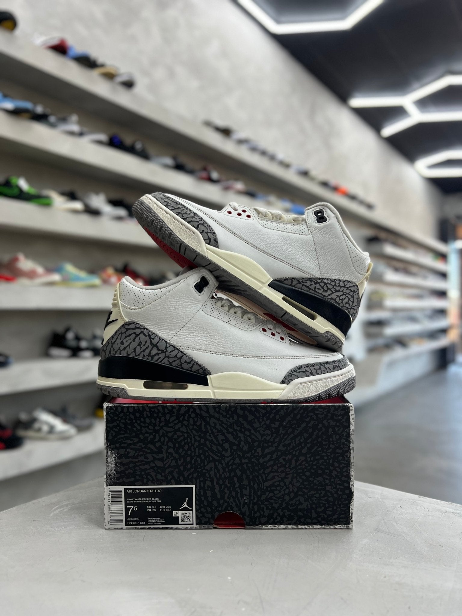 Jordan 3 Retro White Cement Reimagined Sz 7.5 (PREOWNED) - Restock AveJordan 3 Retro White Cement Reimagined Sz 7.5 (PREOWNED)Restock AveRestock Ave7.5Restock Ave