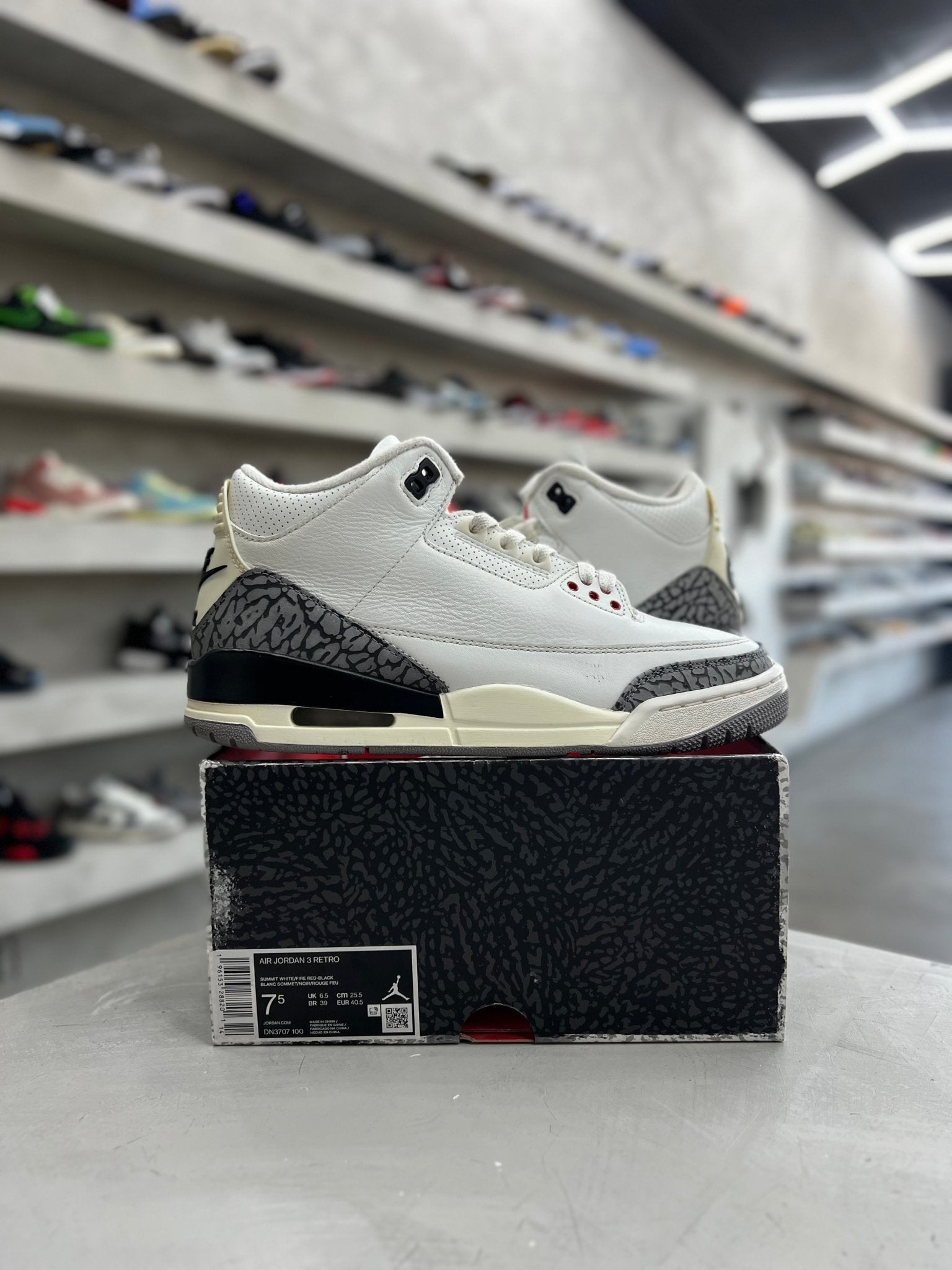 Jordan 3 Retro White Cement Reimagined Sz 7.5 (PREOWNED) - Restock AveJordan 3 Retro White Cement Reimagined Sz 7.5 (PREOWNED)Restock AveRestock Ave7.5Restock Ave