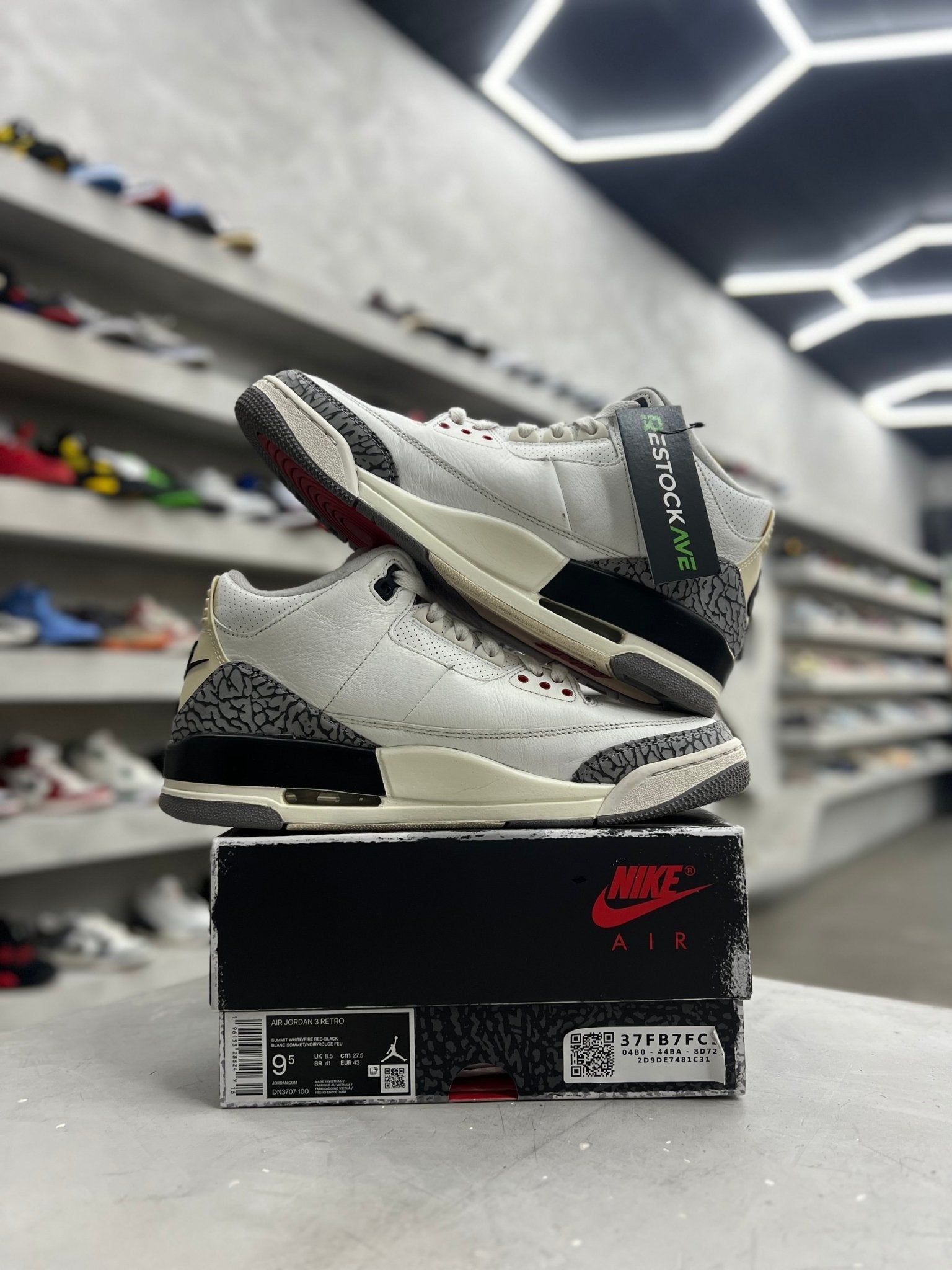 Jordan 3 Retro White Cement Reimagined Sz 9.5 (PREOWNED) - Restock AveJordan 3 Retro White Cement Reimagined Sz 9.5 (PREOWNED)Restock AveRestock Ave9.5Restock Ave