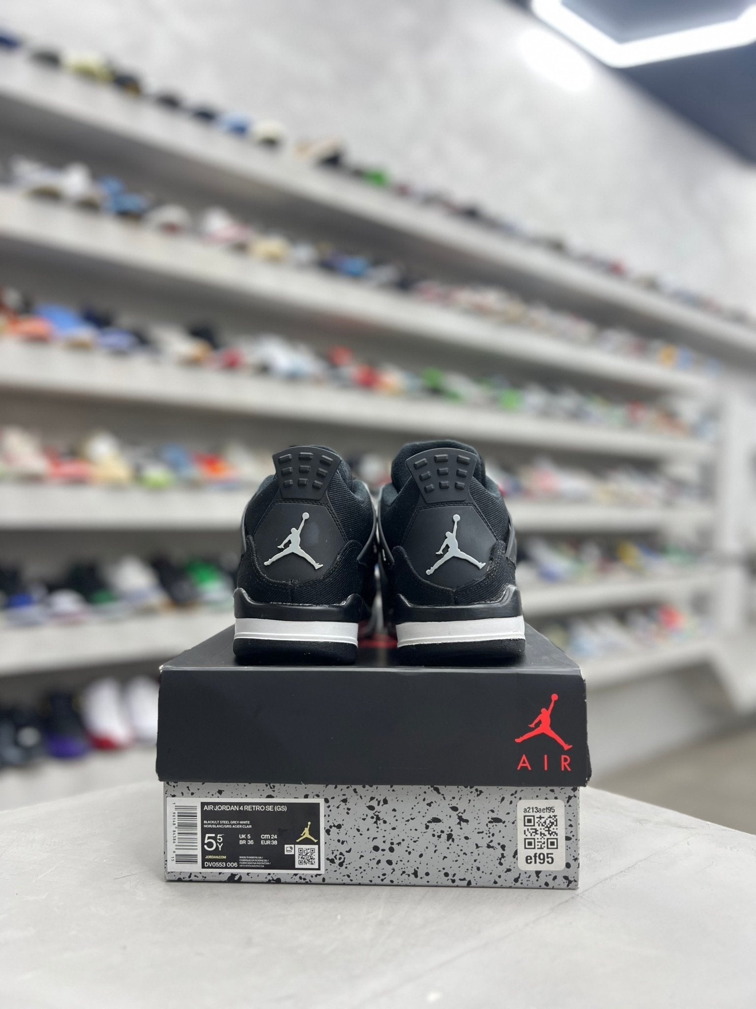 Jordan 4 Retro Black Canvas Sz 5.5y (PREOWNED) – Restock Ave