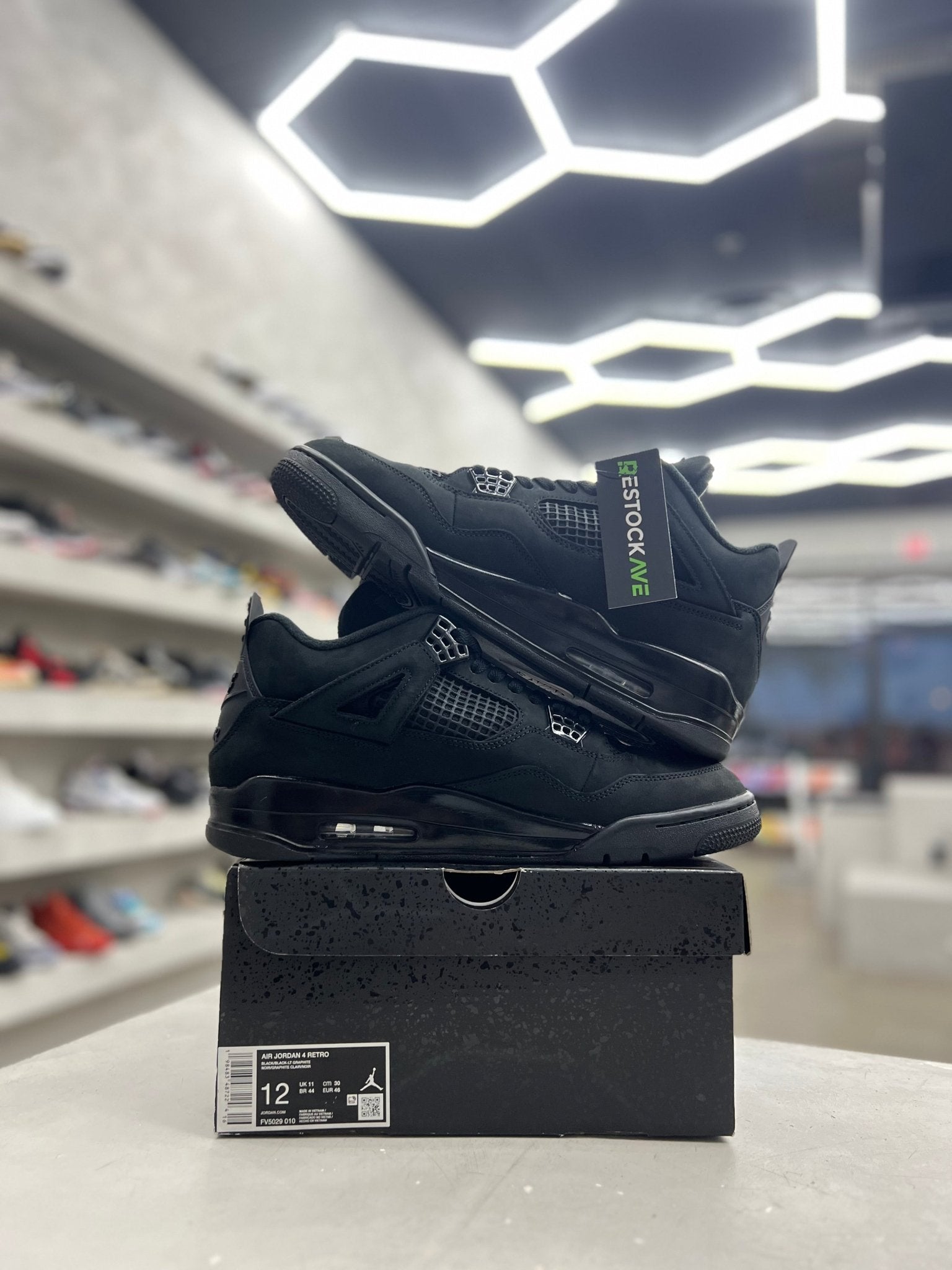 Jordan 4 Retro Black Cat Sz 12 (PREOWNED) - Restock AveJordan 4 Retro Black Cat Sz 12 (PREOWNED)Restock AveRestock Ave12Restock Ave