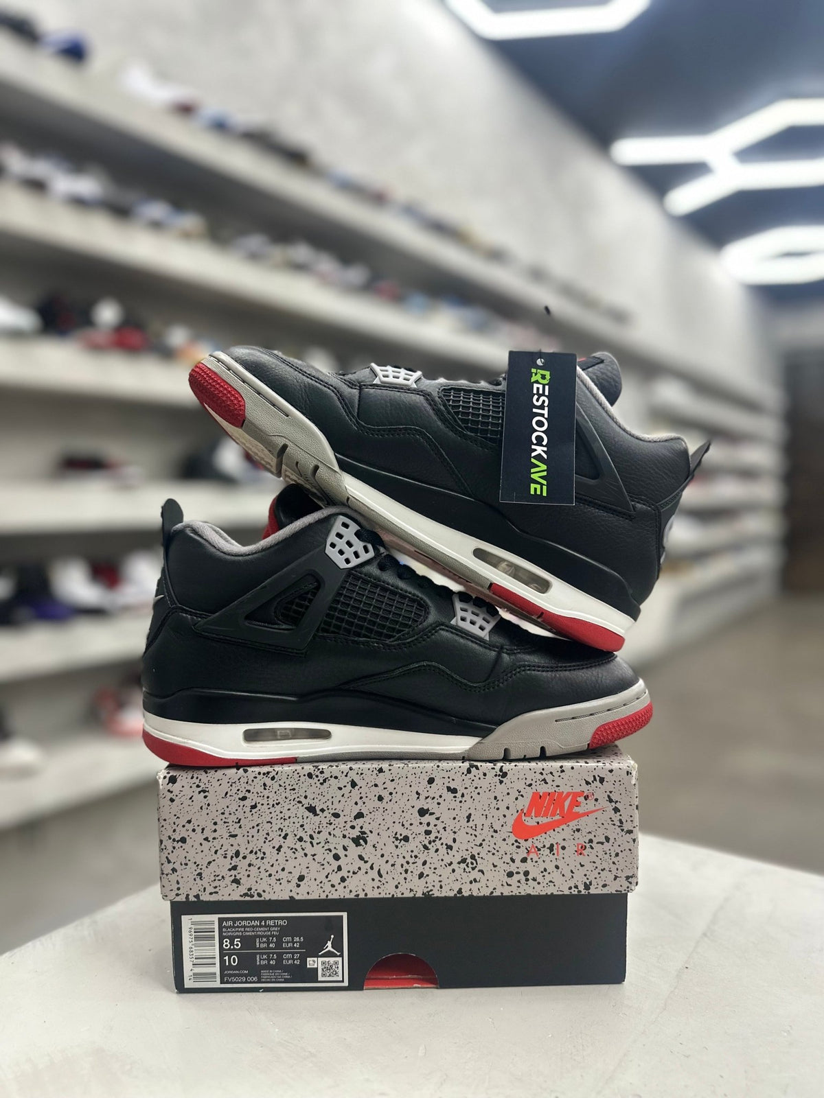 Jordan 4 Retro Bred Reimagined Sz 8.5 (PREOWNED) - Restock AveJordan 4 Retro Bred Reimagined Sz 8.5 (PREOWNED)Restock AveRestock Ave8.521047155Restock Ave