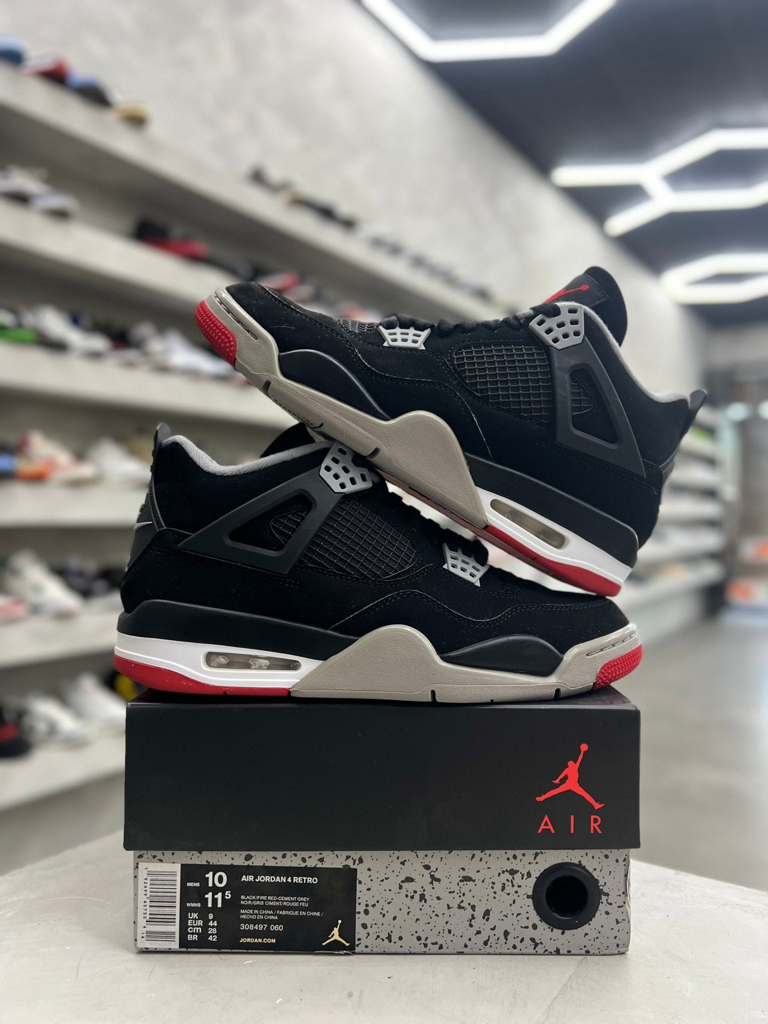 Jordan 4 Retro Bred Sz 10 (PREOWNED) - Restock AveJordan 4 Retro Bred Sz 10 (PREOWNED)Restock AveRestock Ave10Restock Ave