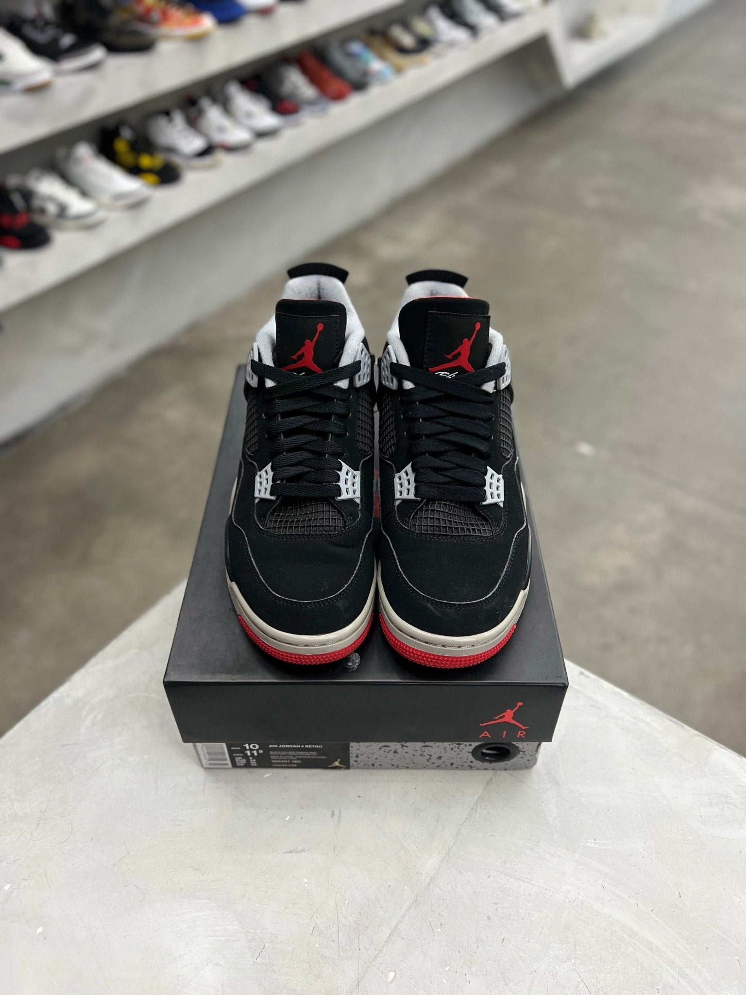 Jordan 4 Retro Bred Sz 10 (PREOWNED) - Restock AveJordan 4 Retro Bred Sz 10 (PREOWNED)Restock AveRestock Ave10Restock Ave