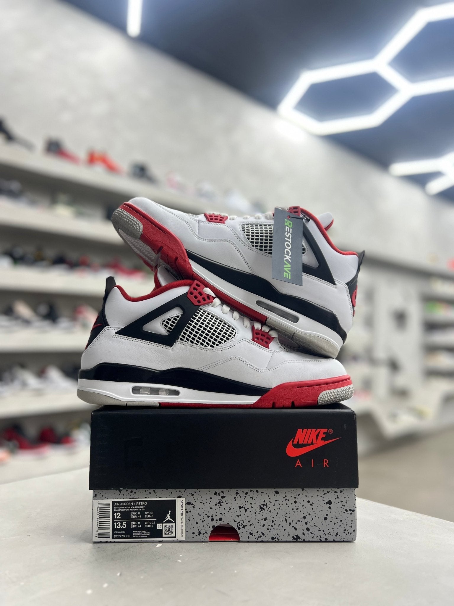 Jordan 4 Retro Fire Red Sz 12 (PREOWNED) - Restock AveJordan 4 Retro Fire Red Sz 12 (PREOWNED)Restock AveRestock Ave12Restock Ave