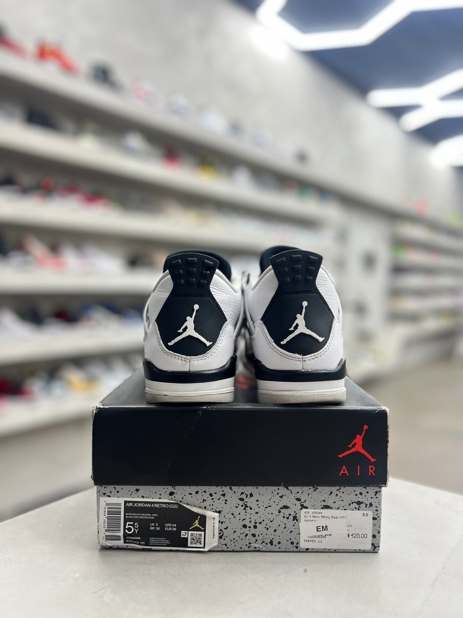 Jordan 4 Retro Military Black Sz 5.5Y (PREOWNED) – Restock Ave
