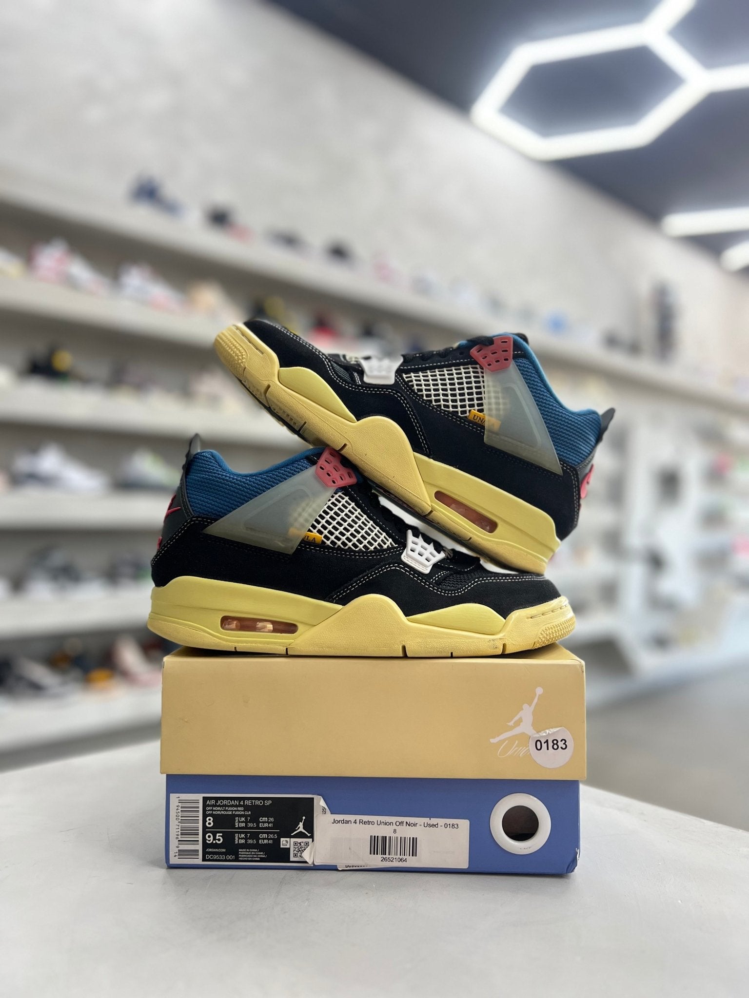 Jordan 4 retro off noir Union Sz 8 (PREOWNED) - Restock AveJordan 4 retro off noir Union Sz 8 (PREOWNED)Restock AveRestock Ave840557171Restock Ave