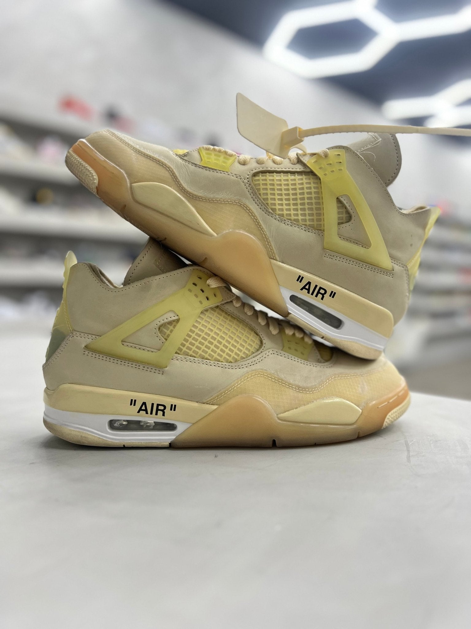 Jordan 4 Retro Off - White Sail (PREOWNED)(no box) Sz 10.5 mens - Restock AveJordan 4 Retro Off - White Sail (PREOWNED)(no box) Sz 10.5 mensRestock AveRestock AveRestock Ave