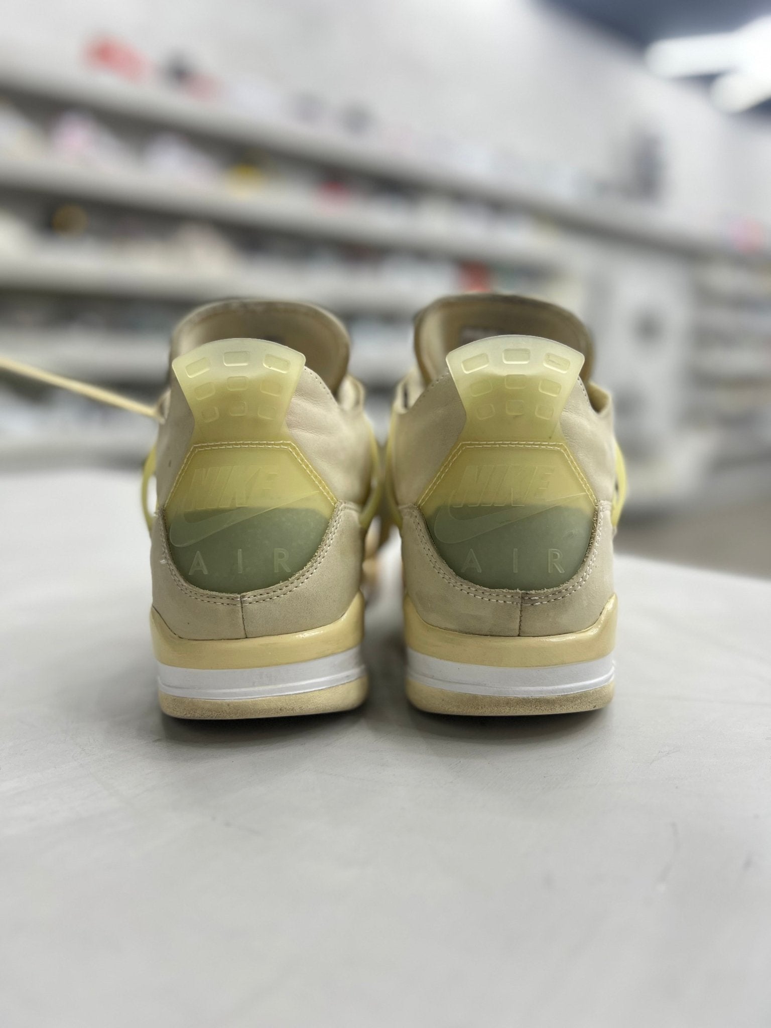 Jordan 4 Retro Off - White Sail (PREOWNED)(no box) Sz 10.5 mens - Restock AveJordan 4 Retro Off - White Sail (PREOWNED)(no box) Sz 10.5 mensRestock AveRestock AveRestock Ave