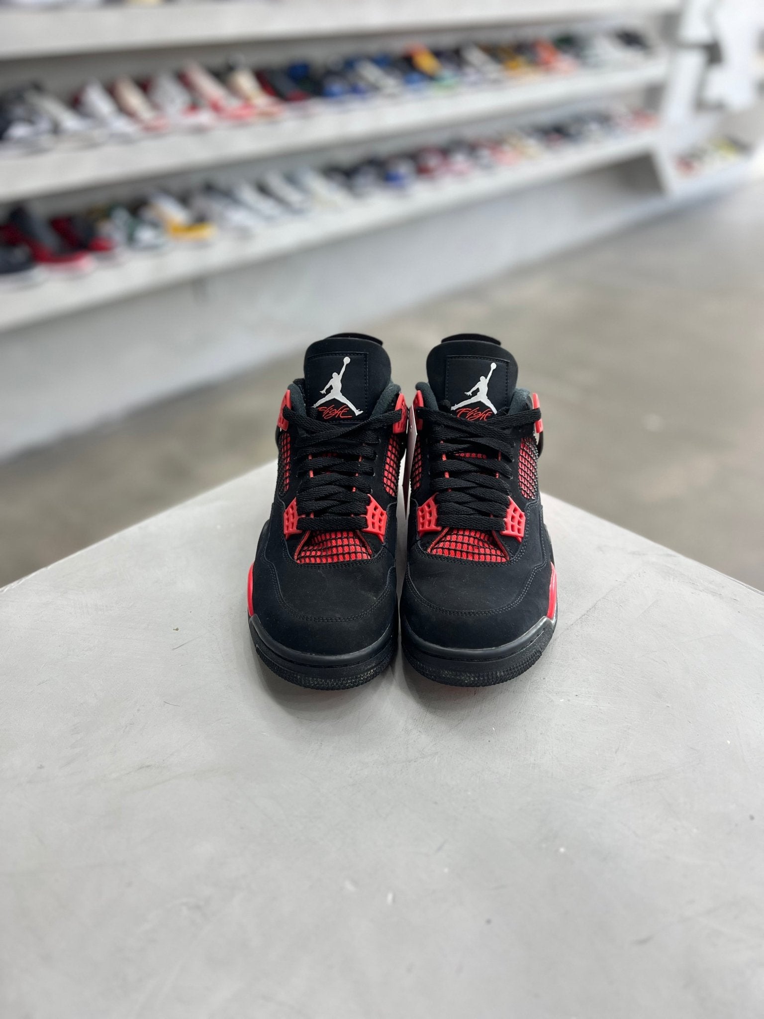 Jordan 4 Retro Red Thunder Sz 9.5 (PREOWNED) (NO BOX) - Restock AveJordan 4 Retro Red Thunder Sz 9.5 (PREOWNED) (NO BOX)Restock AveRestock Ave9.5Restock Ave
