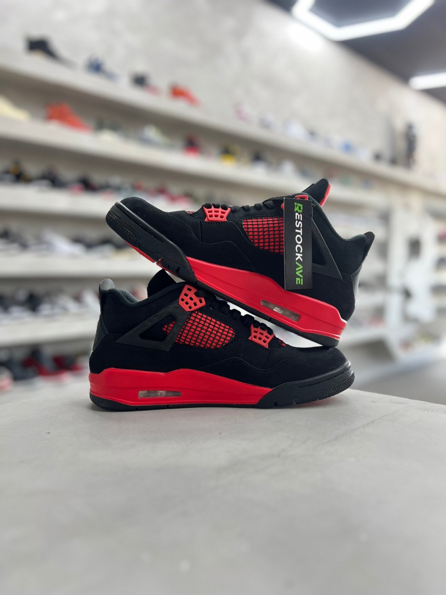 Jordan 4 Retro Red Thunder Sz 9.5 (PREOWNED) (NO BOX) - Restock AveJordan 4 Retro Red Thunder Sz 9.5 (PREOWNED) (NO BOX)Restock AveRestock Ave9.5Restock Ave
