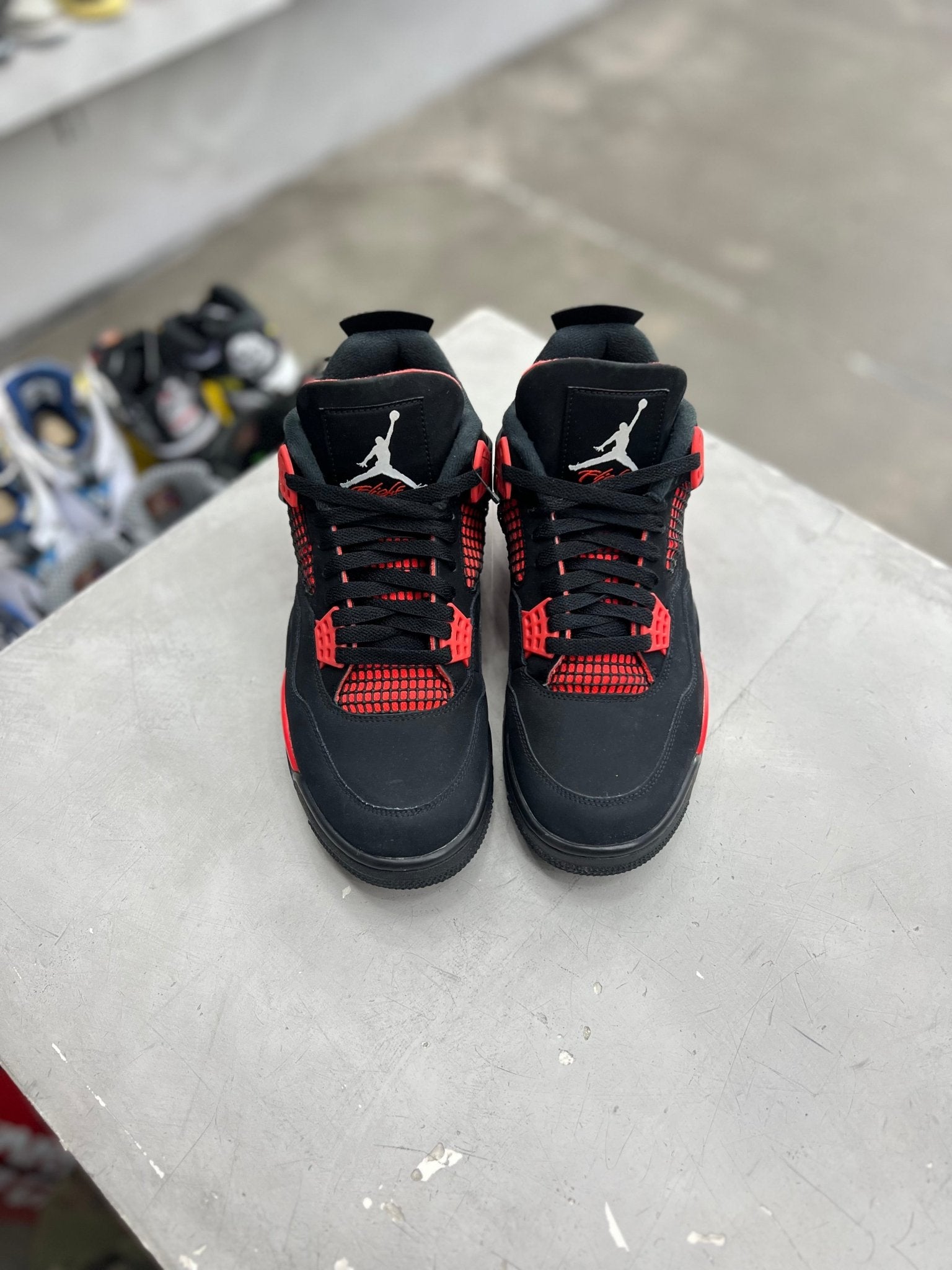 Jordan 4 Retro Red Thunder Sz 9.5 (PREOWNED)(NO BOX) - Restock AveJordan 4 Retro Red Thunder Sz 9.5 (PREOWNED)(NO BOX)Restock AveRestock Ave9.5Restock Ave