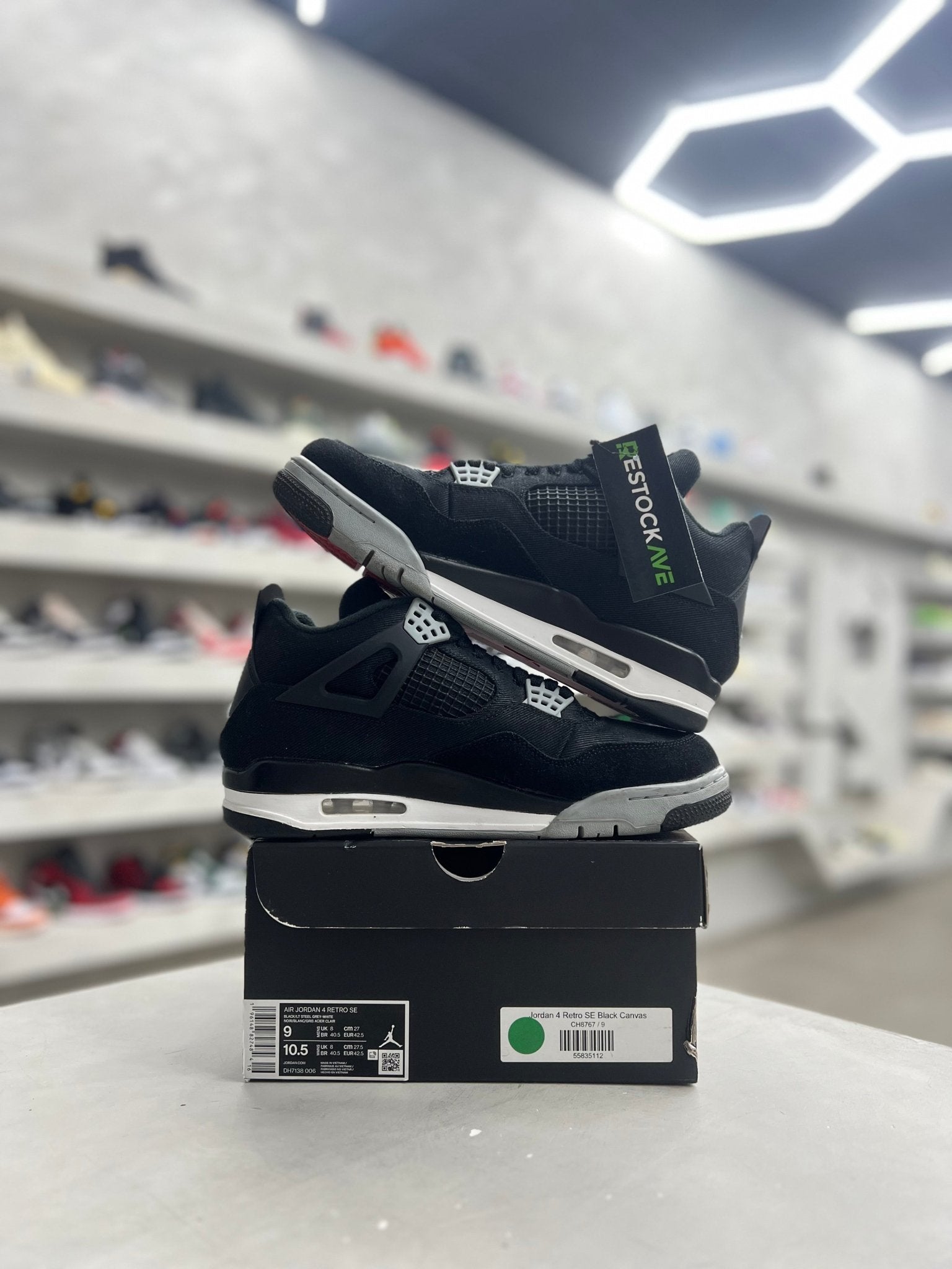 Jordan 4 Retro SE Black Canvas Sz 9 (PREOWNED) – Restock Ave