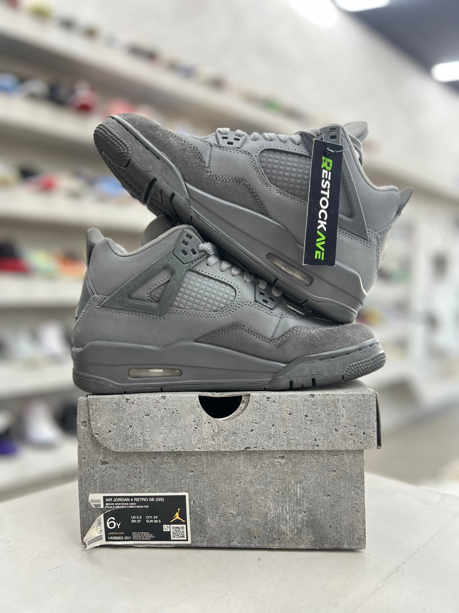 Jordan 4 Retro SE Paris Olympics Wet Cement Sz 6Y (PREOWNED) - Restock AveJordan 4 Retro SE Paris Olympics Wet Cement Sz 6Y (PREOWNED)Restock AveRestock Ave6y75335283Restock Ave