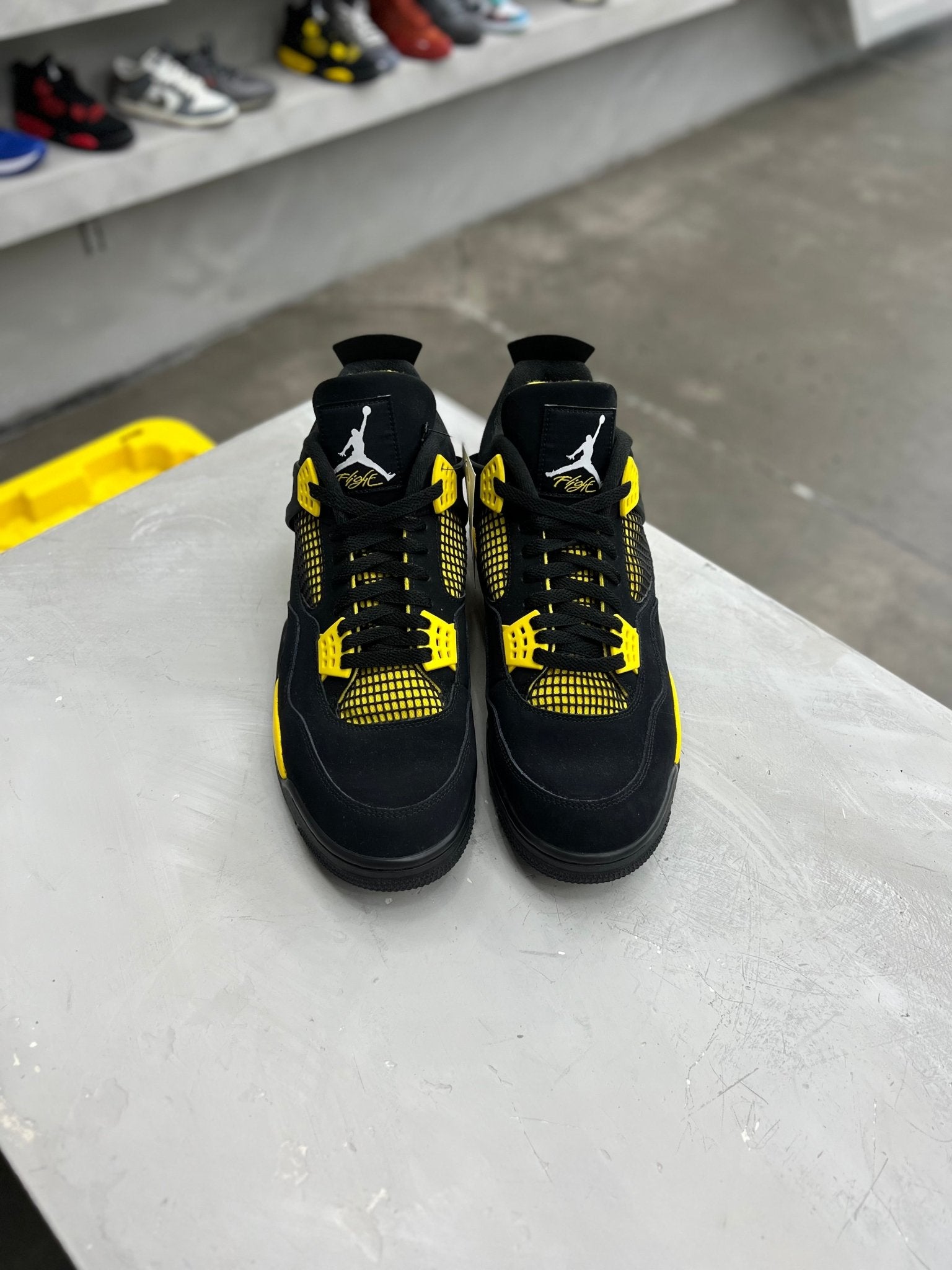 Jordan 4 Retro Thunder Sz 13 (PREOWNED)(NO BOX) - Restock AveJordan 4 Retro Thunder Sz 13 (PREOWNED)(NO BOX)Restock AveRestock Ave13Restock Ave