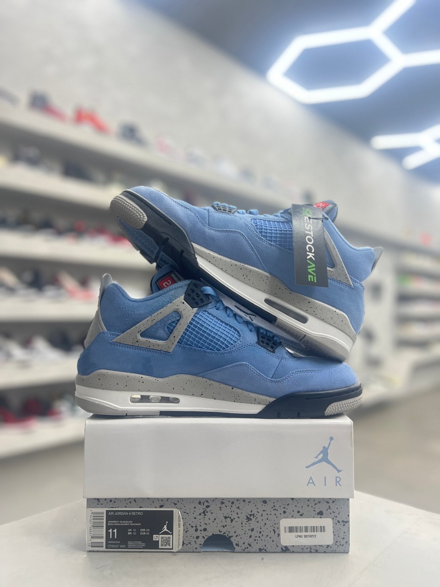 Jordan 4 Retro University Blue Sz 11 (PREOWNED) - Restock AveJordan 4 Retro University Blue Sz 11 (PREOWNED)Restock AveRestock Ave1183659379Restock Ave
