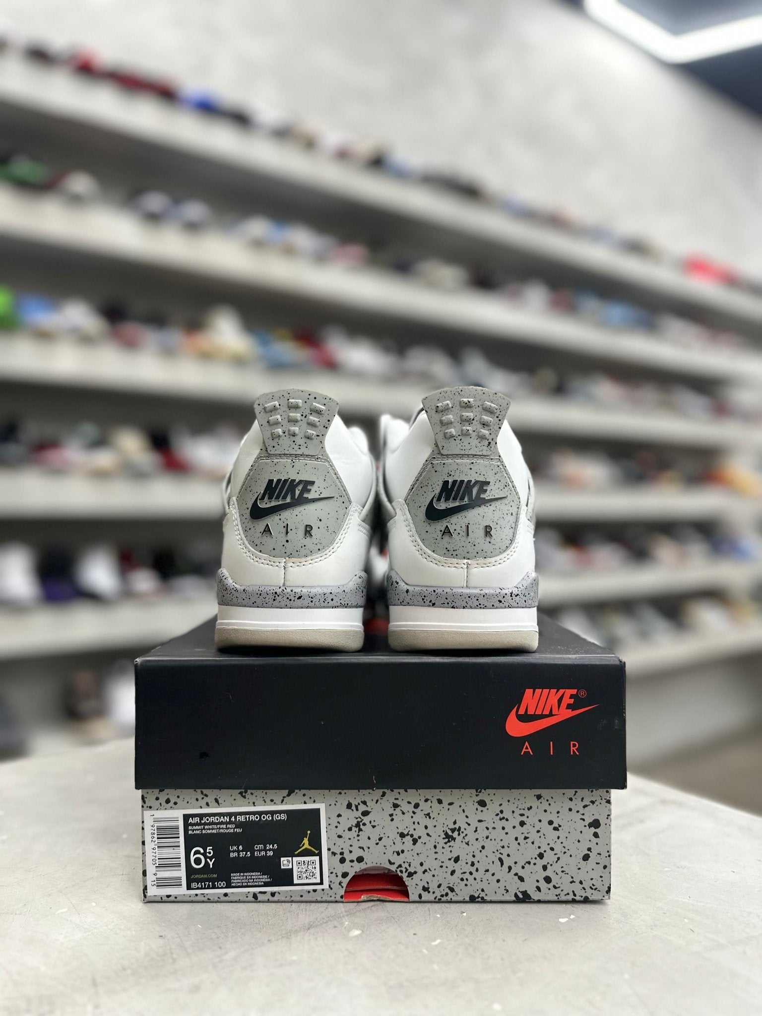 Jordan 4 Retro White Cement Sz 6.5y (PREOWNED) - Restock AveJordan 4 Retro White Cement Sz 6.5y (PREOWNED)Restock AveRestock Ave6.5yRestock Ave