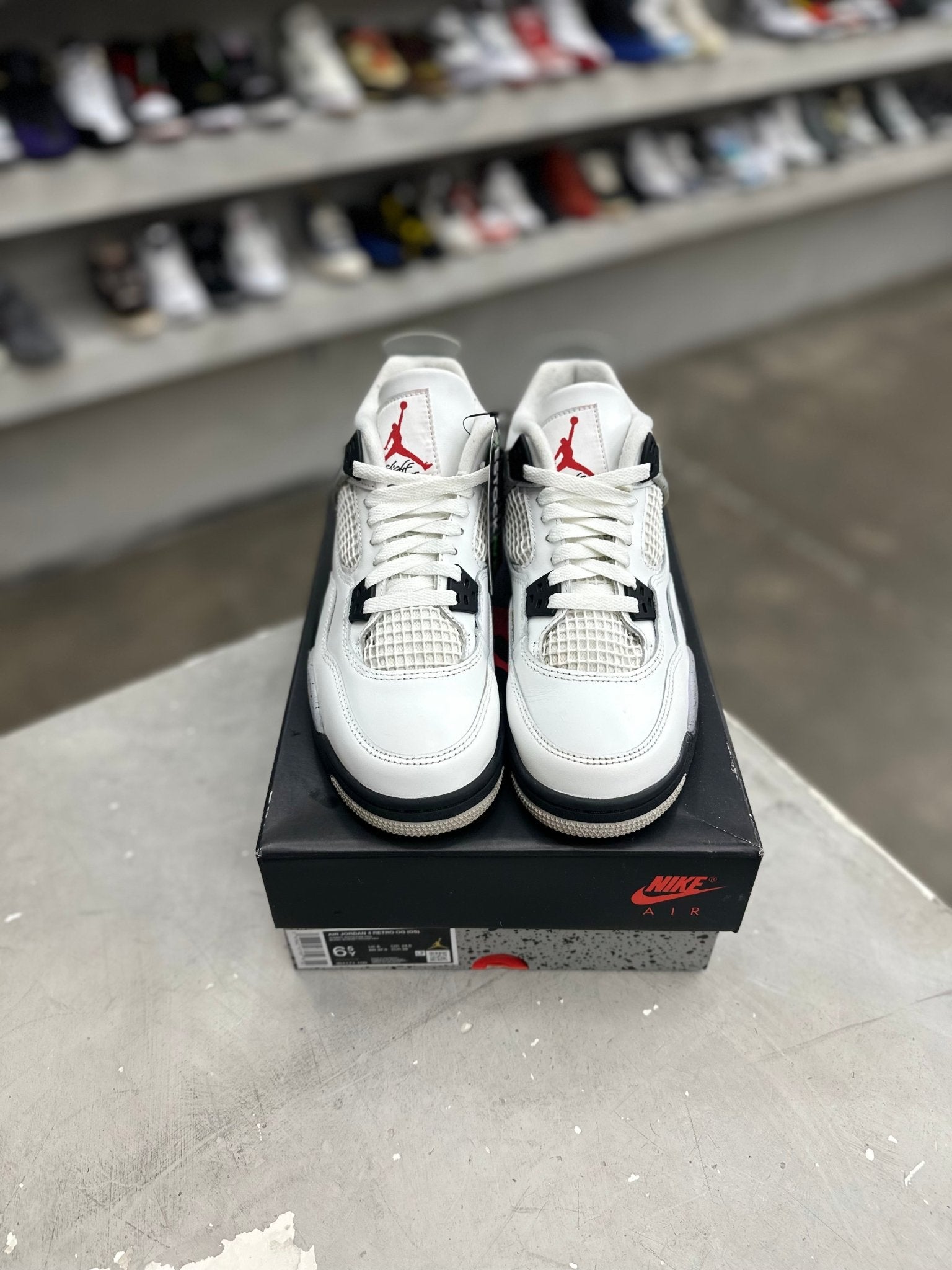 Jordan 4 Retro White Cement Sz 6.5y (PREOWNED) - Restock AveJordan 4 Retro White Cement Sz 6.5y (PREOWNED)Restock AveRestock Ave6.5yRestock Ave