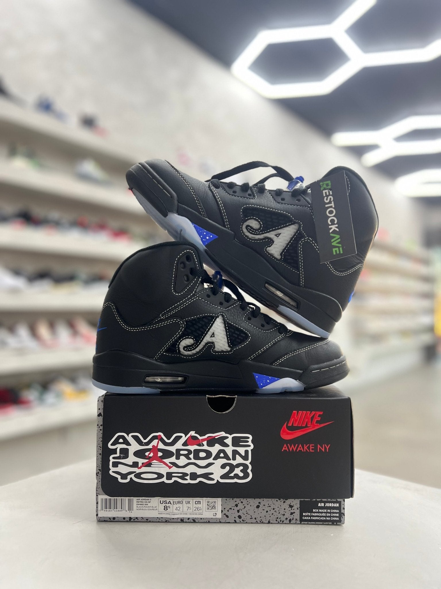 Jordan 5 Retro Awake NY Black Sz 8.5 (PREOWNED) - Restock AveJordan 5 Retro Awake NY Black Sz 8.5 (PREOWNED)Restock AveRestock Ave8.579795571Restock Ave