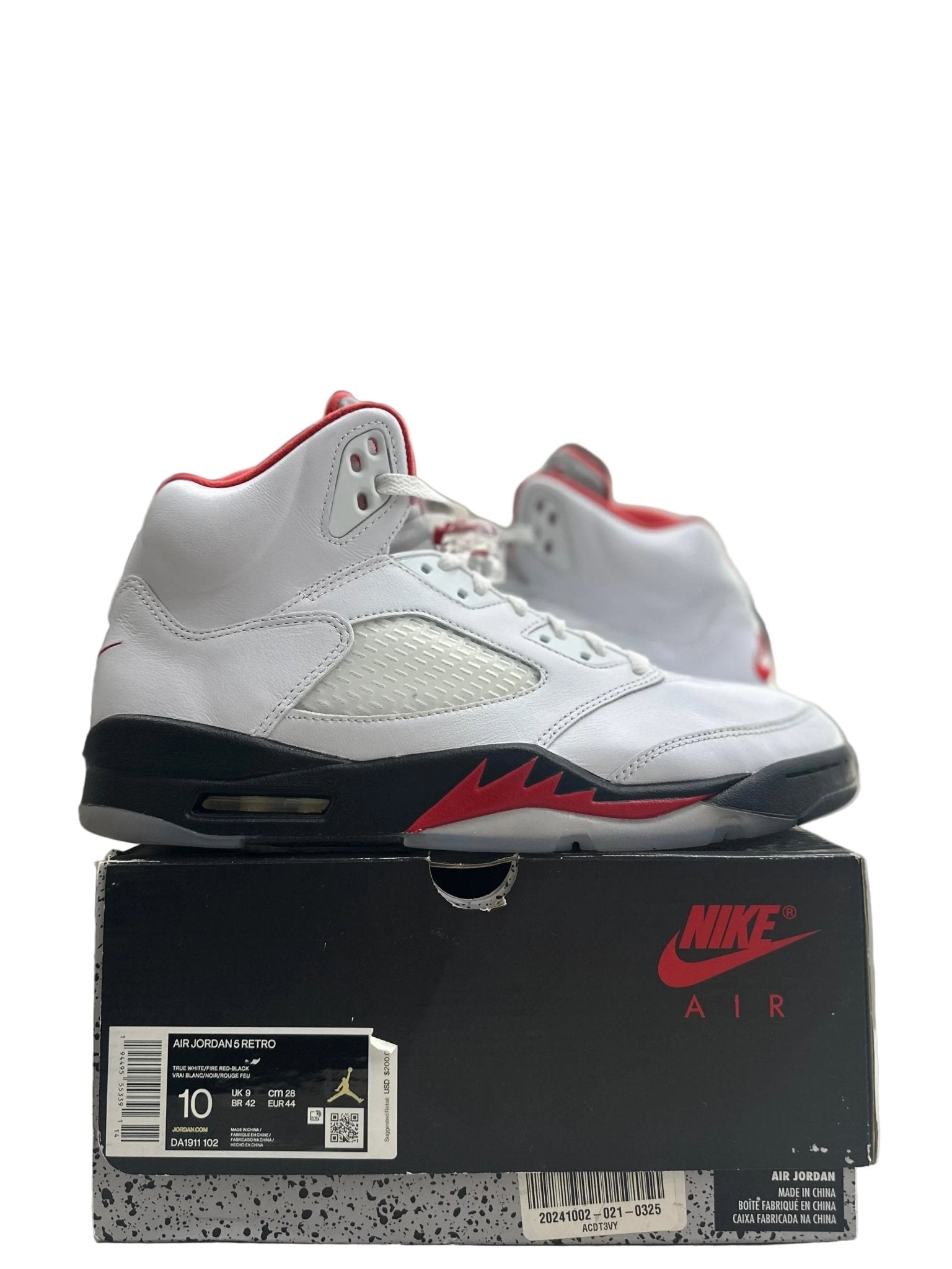 Jordan 5 Retro Fire Red Silver Tongue Sz 10 (PREOWNED) - Restock AveJordan 5 Retro Fire Red Silver Tongue Sz 10 (PREOWNED)Restock AveRestock Ave10Restock Ave