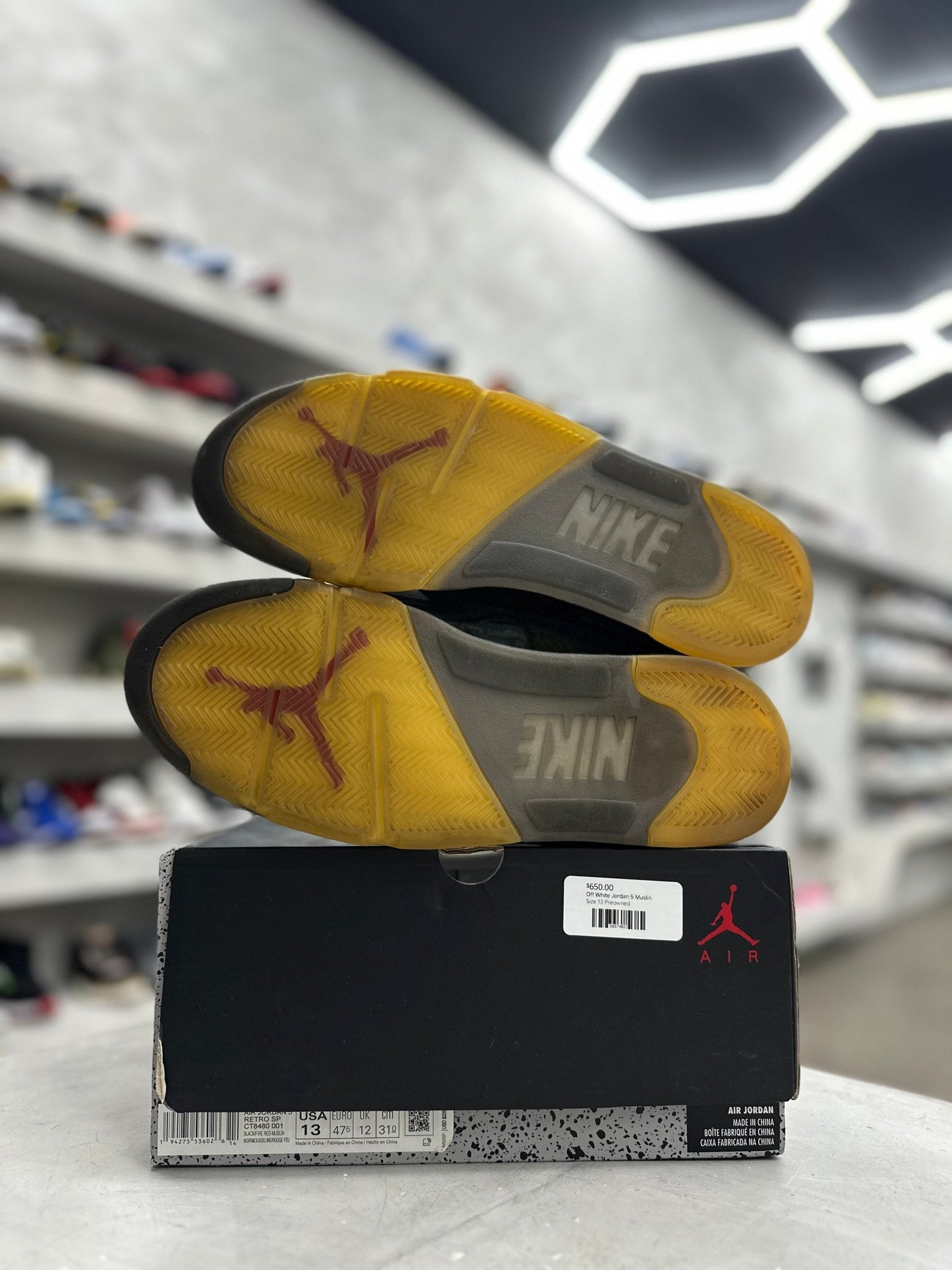 Jordan 5 Retro Off-White Muslin Sz 13 (PREOWNED) - Restock AveJordan 5 Retro Off-White Muslin Sz 13 (PREOWNED)Restock AveRestock Ave13Restock Ave