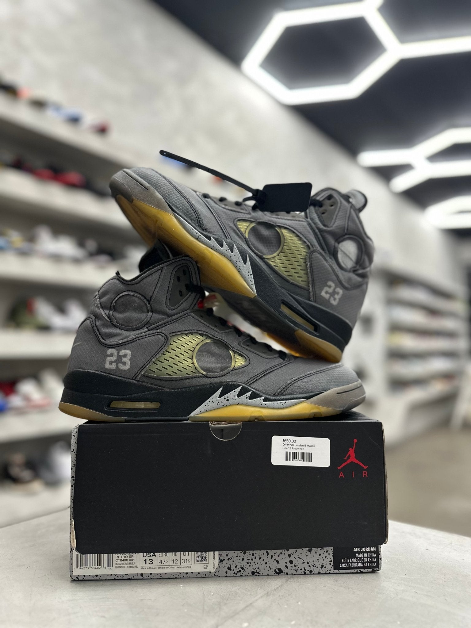 Jordan 5 Retro Off-White Muslin Sz 13 (PREOWNED) - Restock AveJordan 5 Retro Off-White Muslin Sz 13 (PREOWNED)Restock AveRestock Ave13Restock Ave