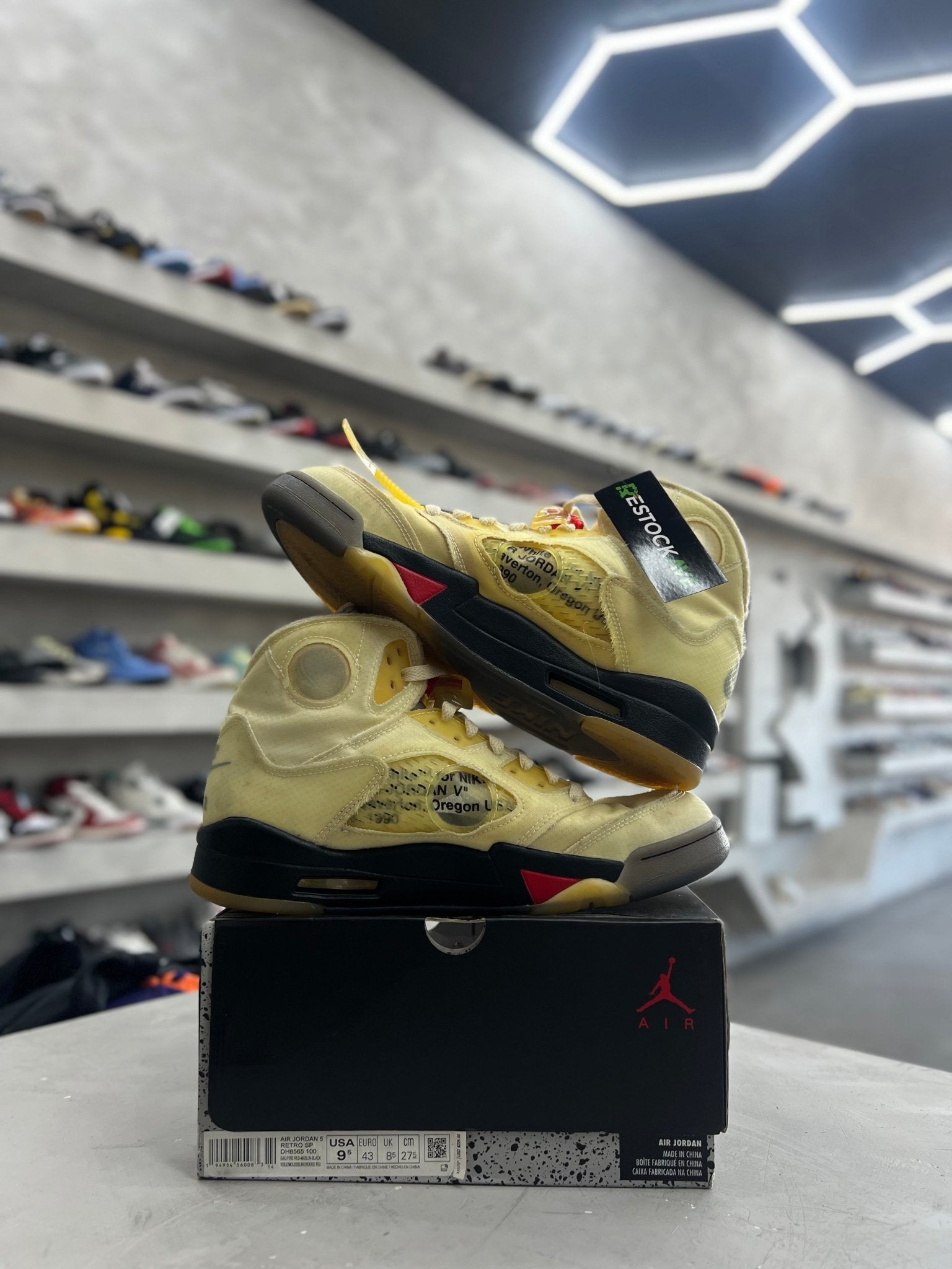 Jordan 5 Retro Off - White Sail Sz 9.5 (PREOWNED) - Restock AveJordan 5 Retro Off - White Sail Sz 9.5 (PREOWNED)Restock AveRestock Ave9.5Restock Ave